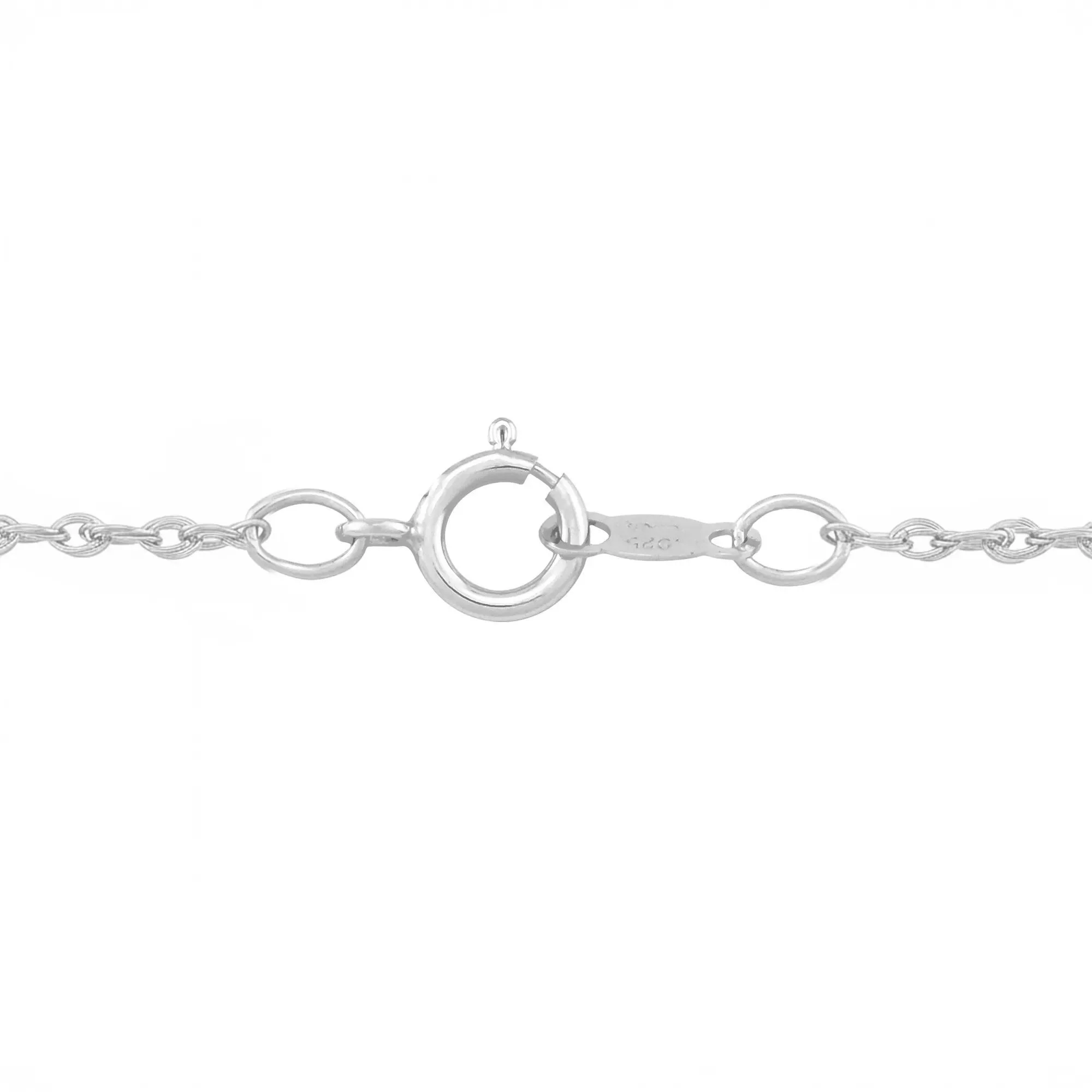 Lab-Created Alexandrite & Lab-Created White Sapphire Pendant Necklace .925 Sterling Silver Size 18" - Image 3