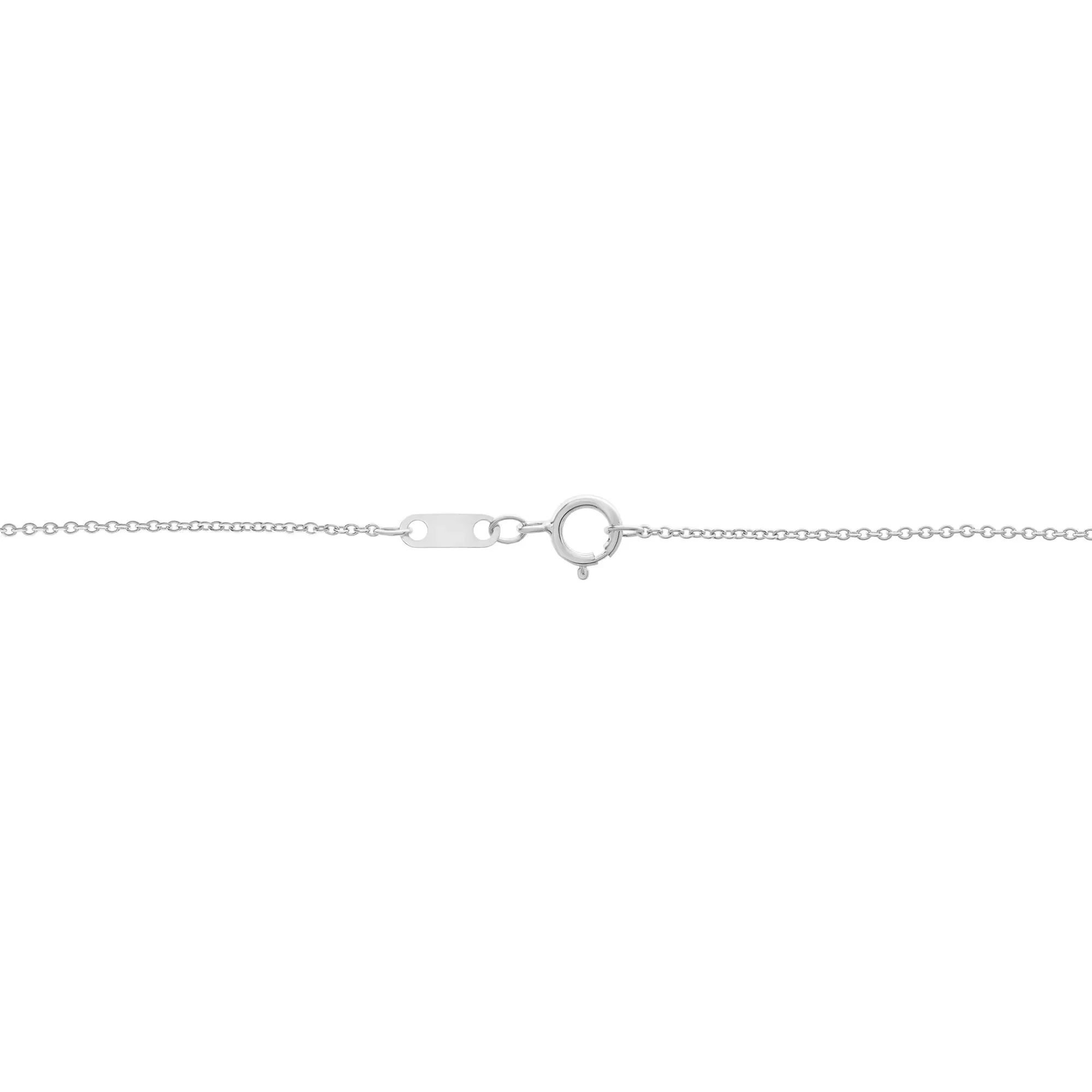 Diamond Accent Butterfly Pendant Necklace .925 Sterling Silver White Size 17" - Image 4