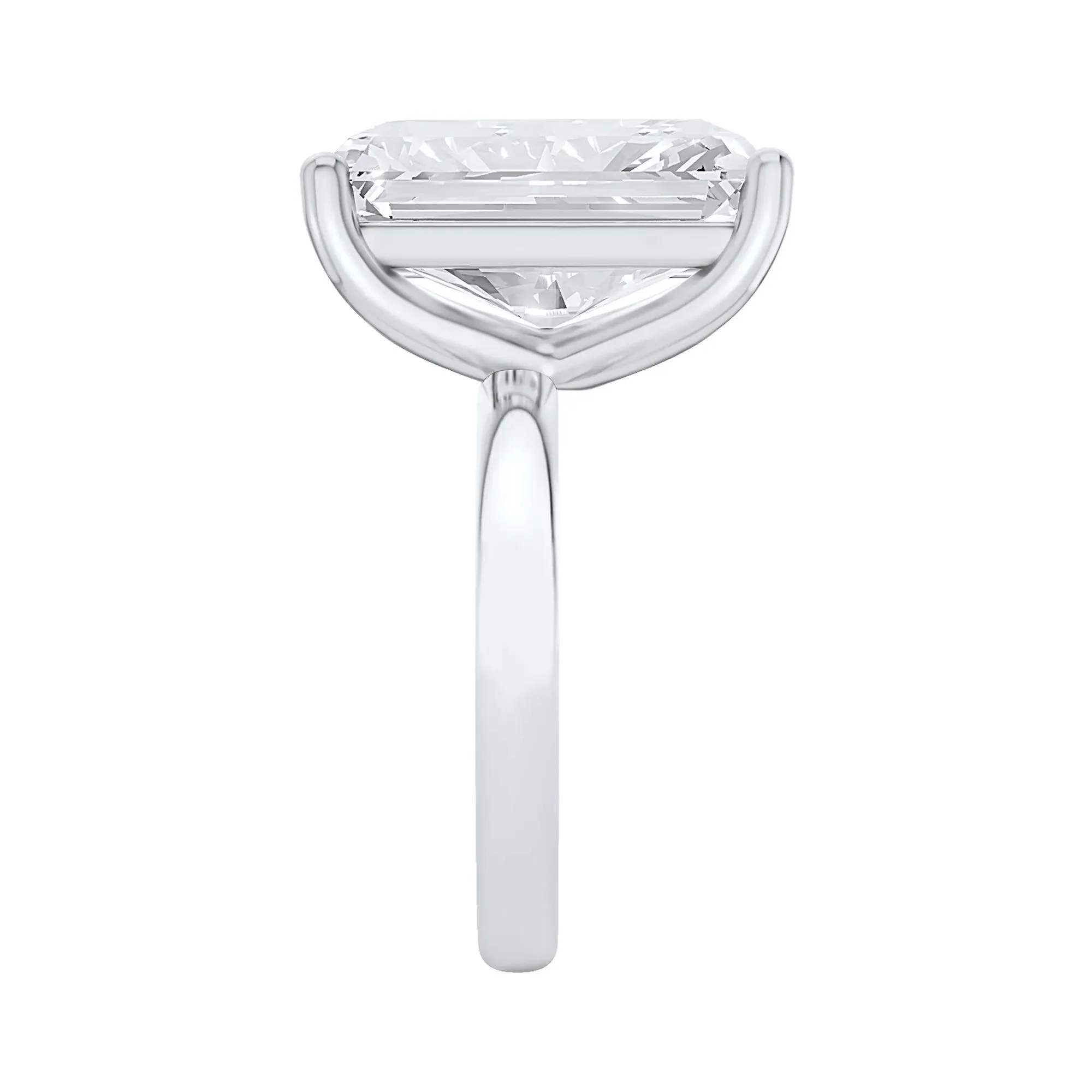 Lab Grown Diamond Radiant-Cut Solitaire Ring 14K White Gold (10 CT.) Size 11.5 2mm - Image 3
