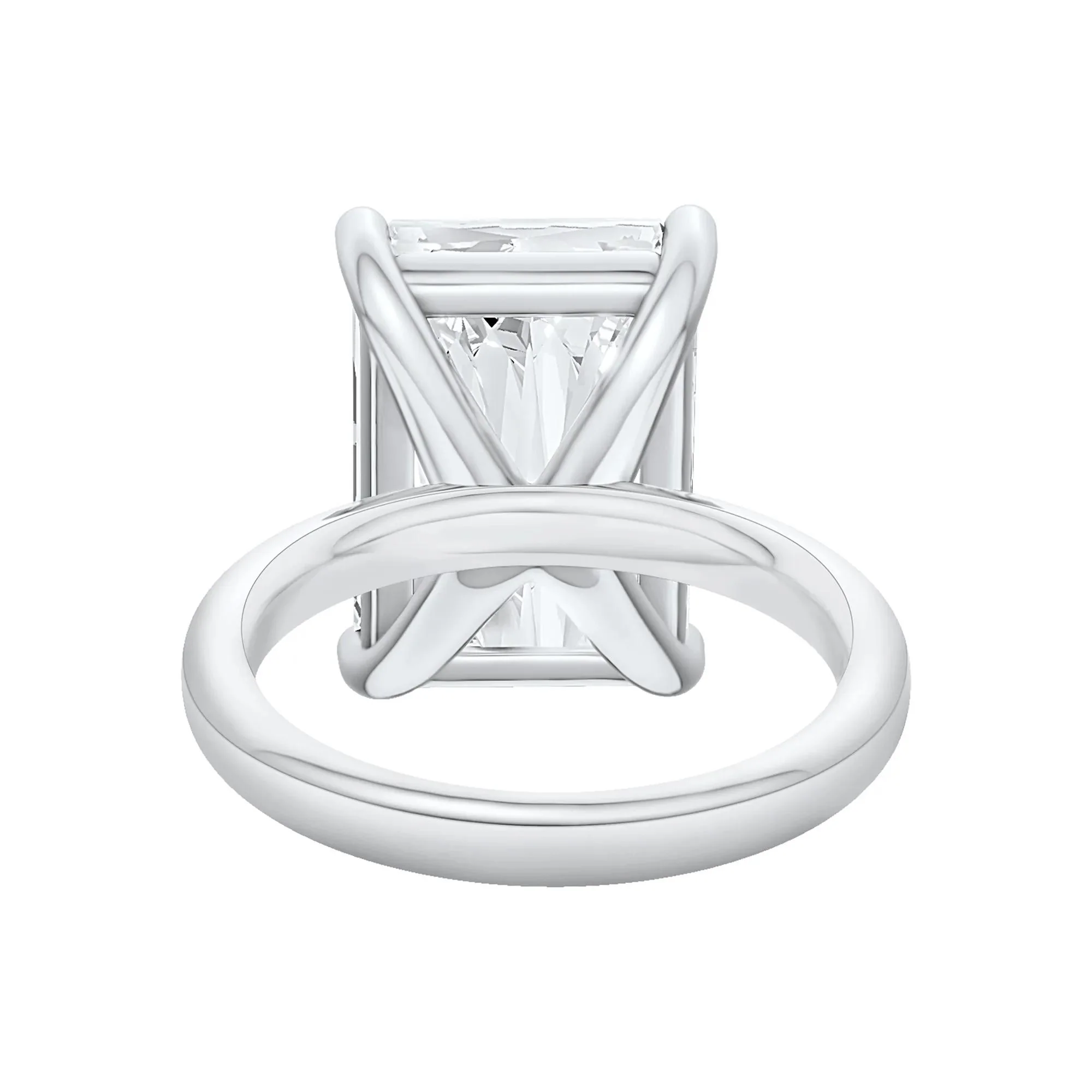 Lab Grown Diamond Radiant-Cut Solitaire Ring 14K White Gold (10 CT.) Size 7 2mm - Image 4