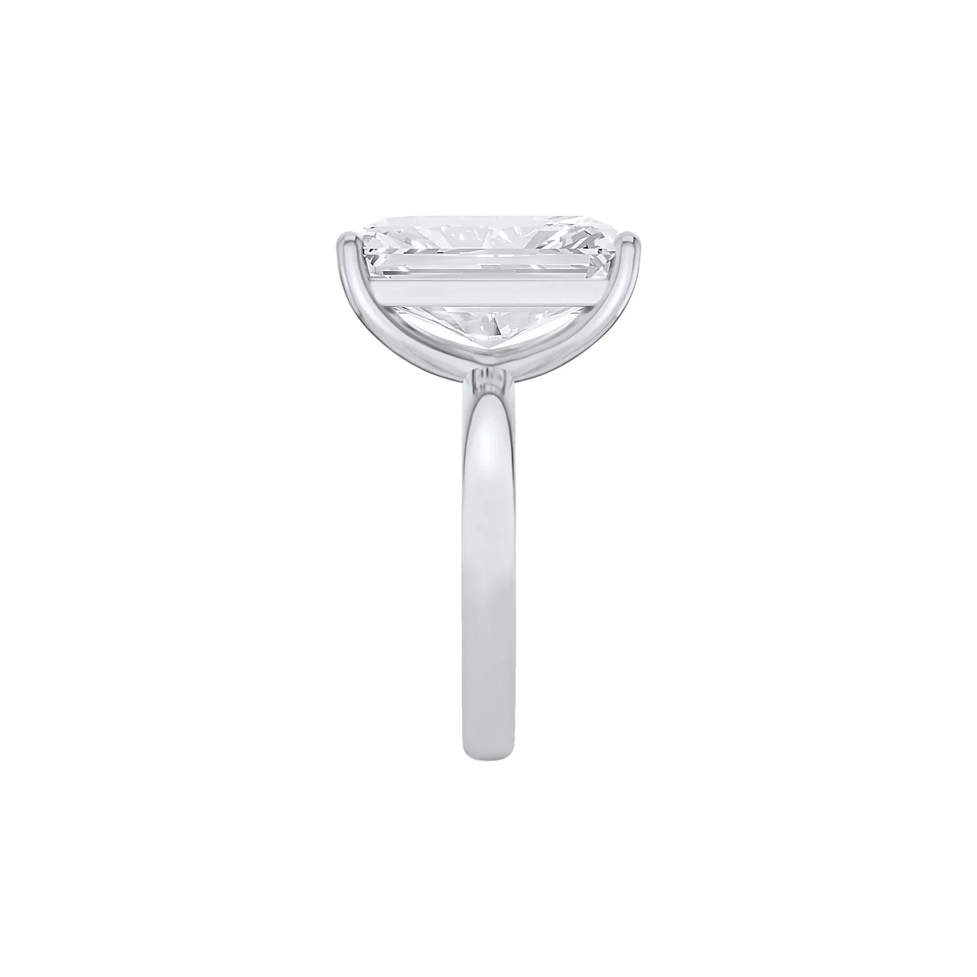 Lab Grown Diamond Radiant-Cut Solitaire Ring 14K White Gold (8 CT.) Size 12 2mm - Image 3