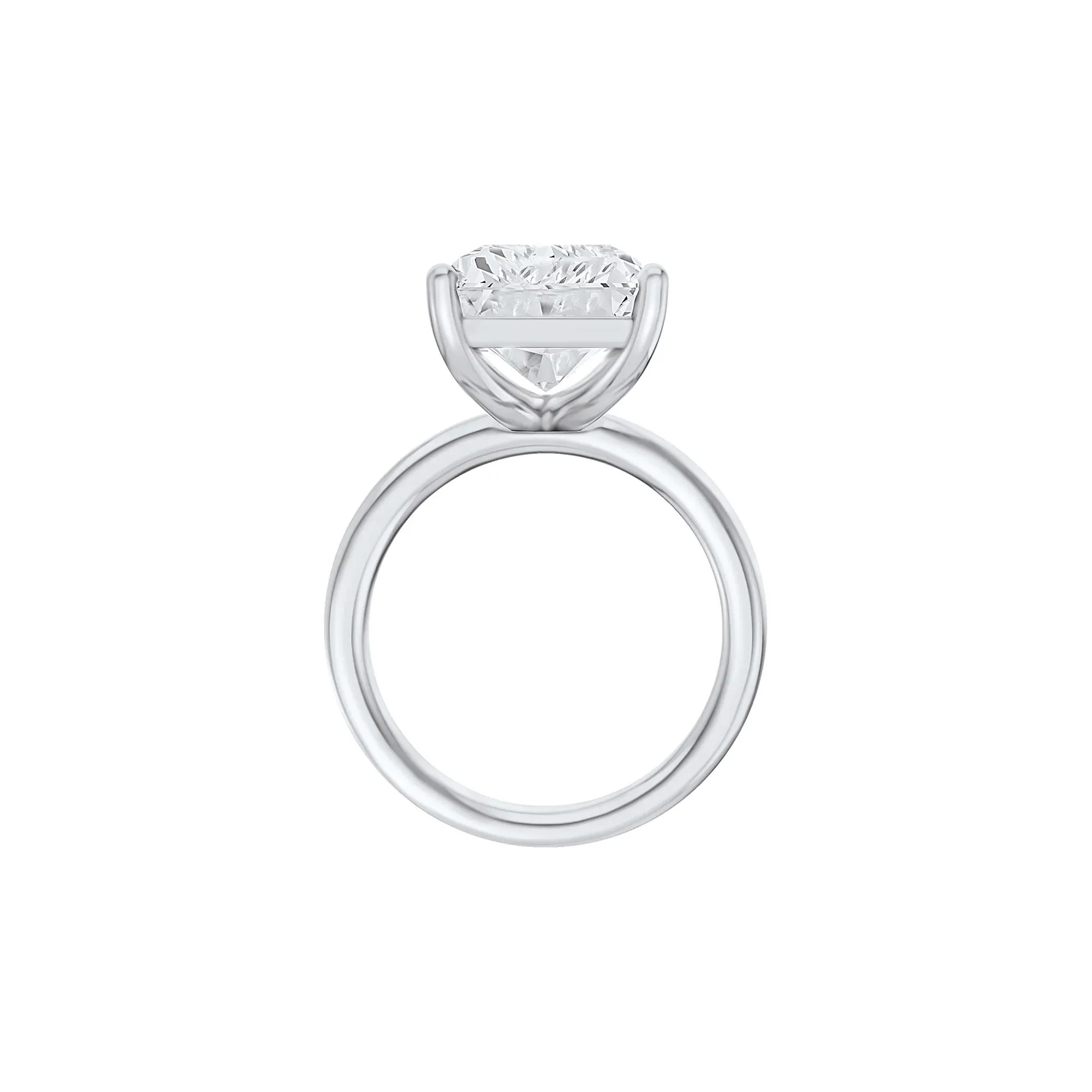 Lab Grown Diamond Radiant-Cut Solitaire Ring 14K White Gold (8 CT.) Size 8.5 2mm - Image 2