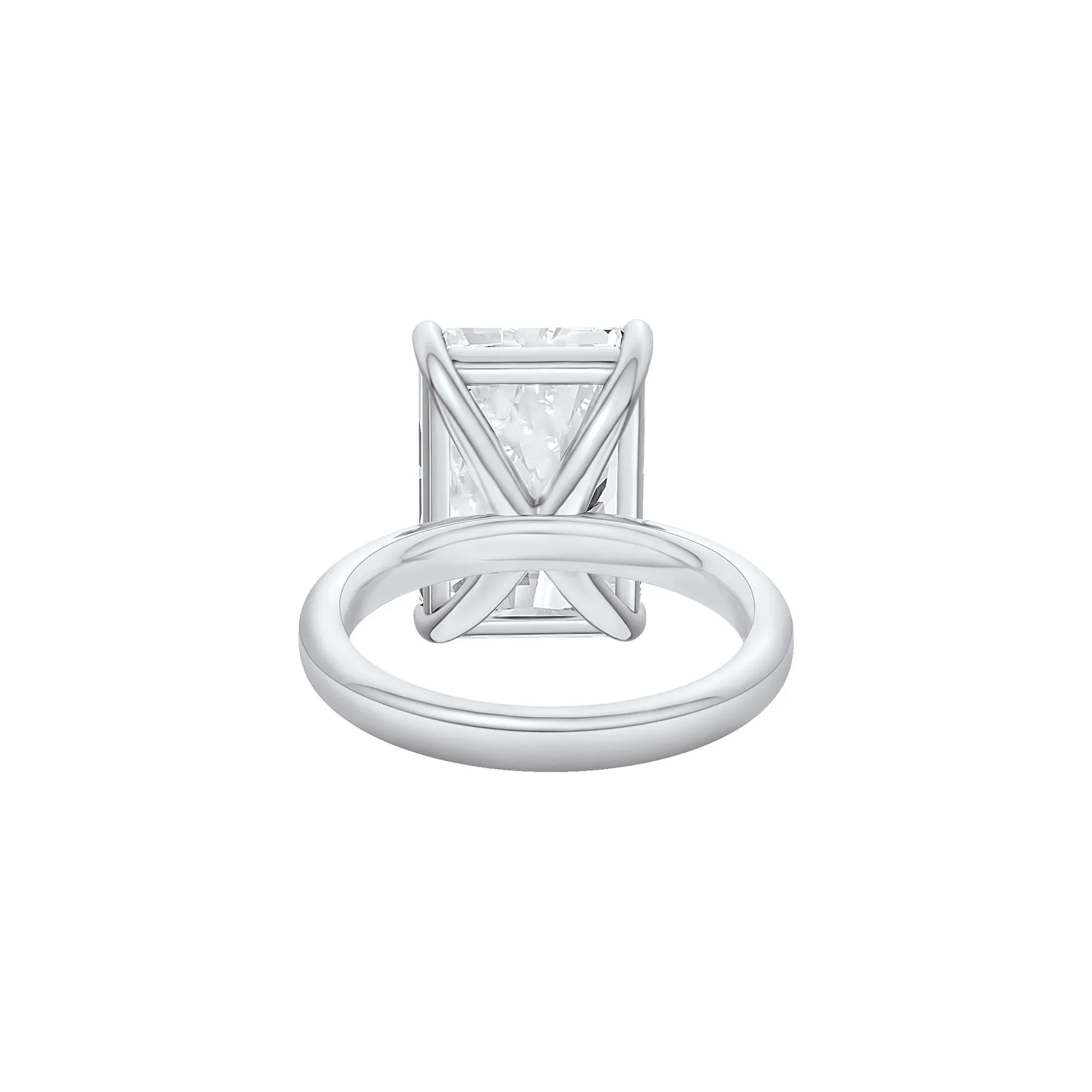 Lab Grown Diamond Radiant-Cut Solitaire Ring 14K White Gold (8 CT.) Size 9 2mm - Image 4