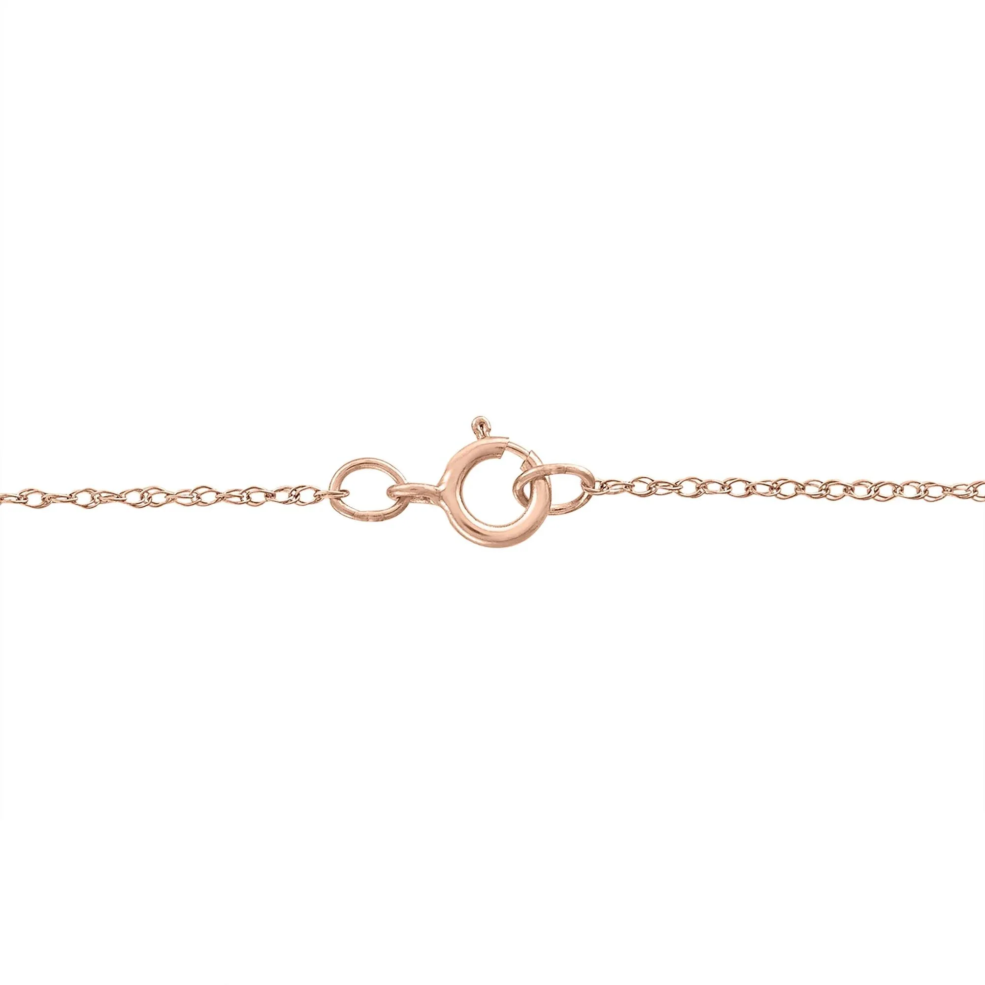 Pear Morganite and Diamond Accent Pendant Necklace 10K Rose Gold Size 18" - Image 3