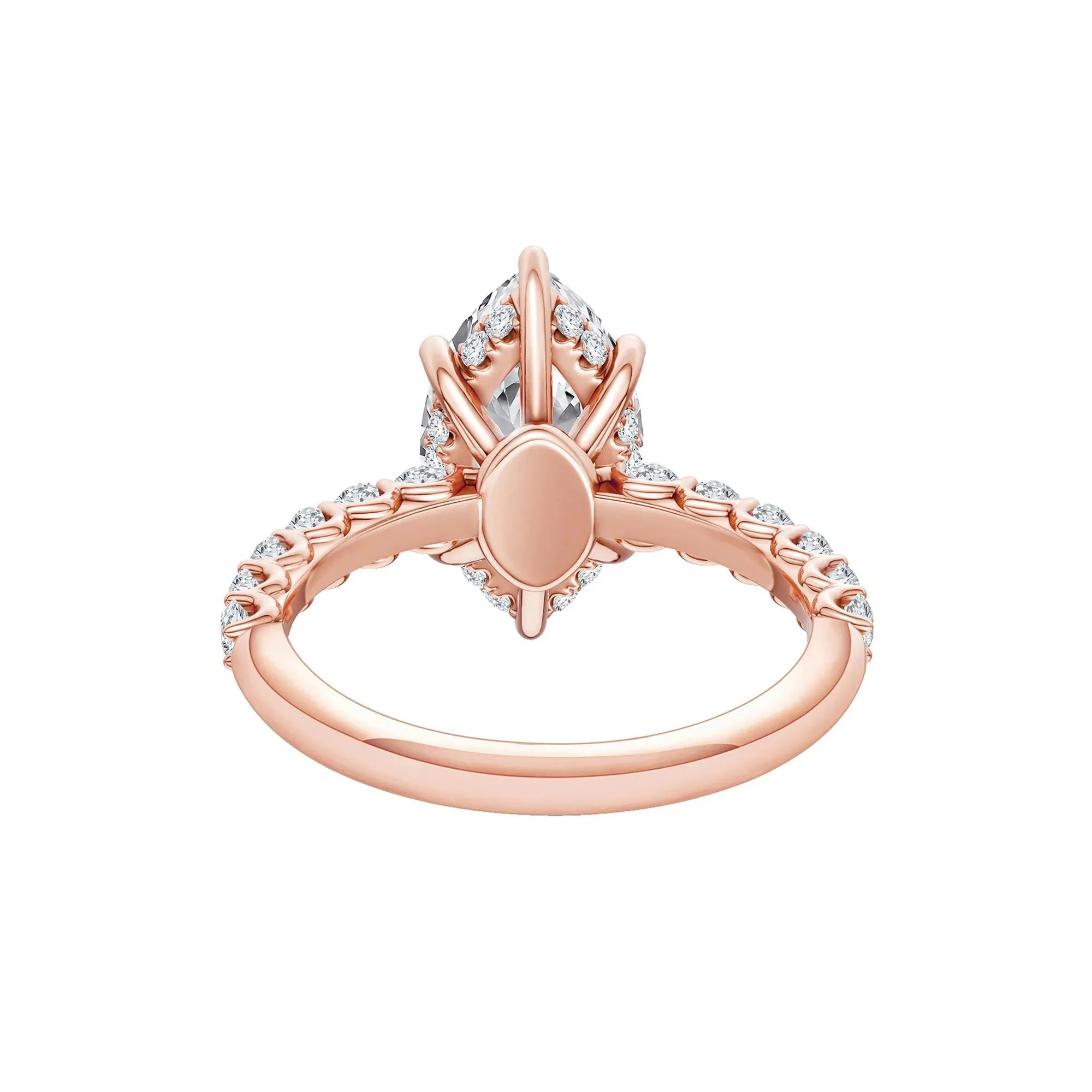 3 5/8 CT. Tw. Lab Grown Diamond Engagement Ring 14K Rose Gold Size 5 2mm - Image 4