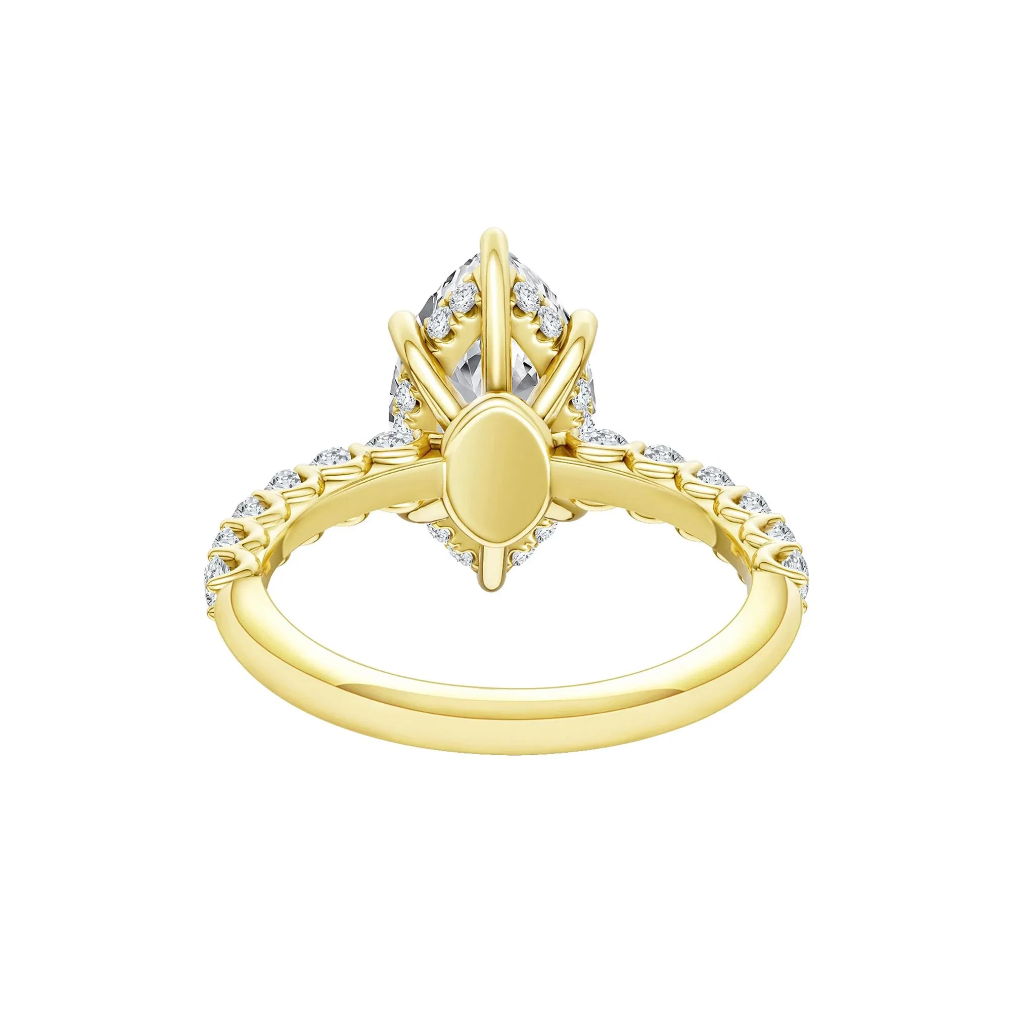 3 5/8 CT. Tw. Lab Grown Diamond Engagement Ring 14K Yellow Gold Size 5.5 2mm - Image 3