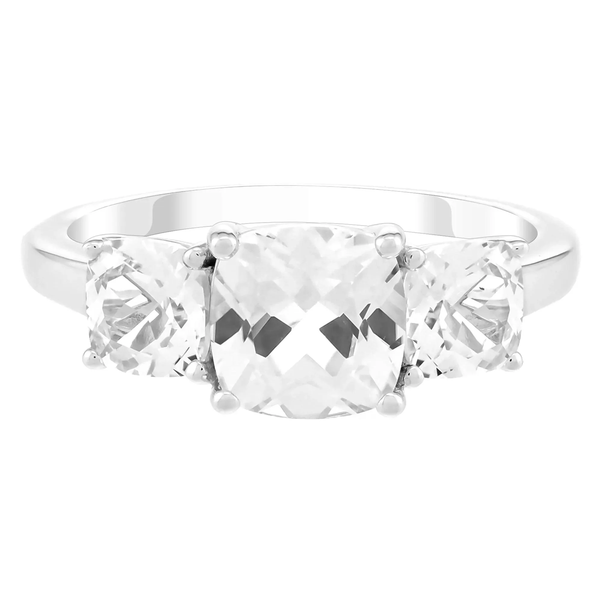 Lab-Created White Sapphire Ring Earring and Pendant Box Set .925 Sterling Silver Size 6.5 - Image 4