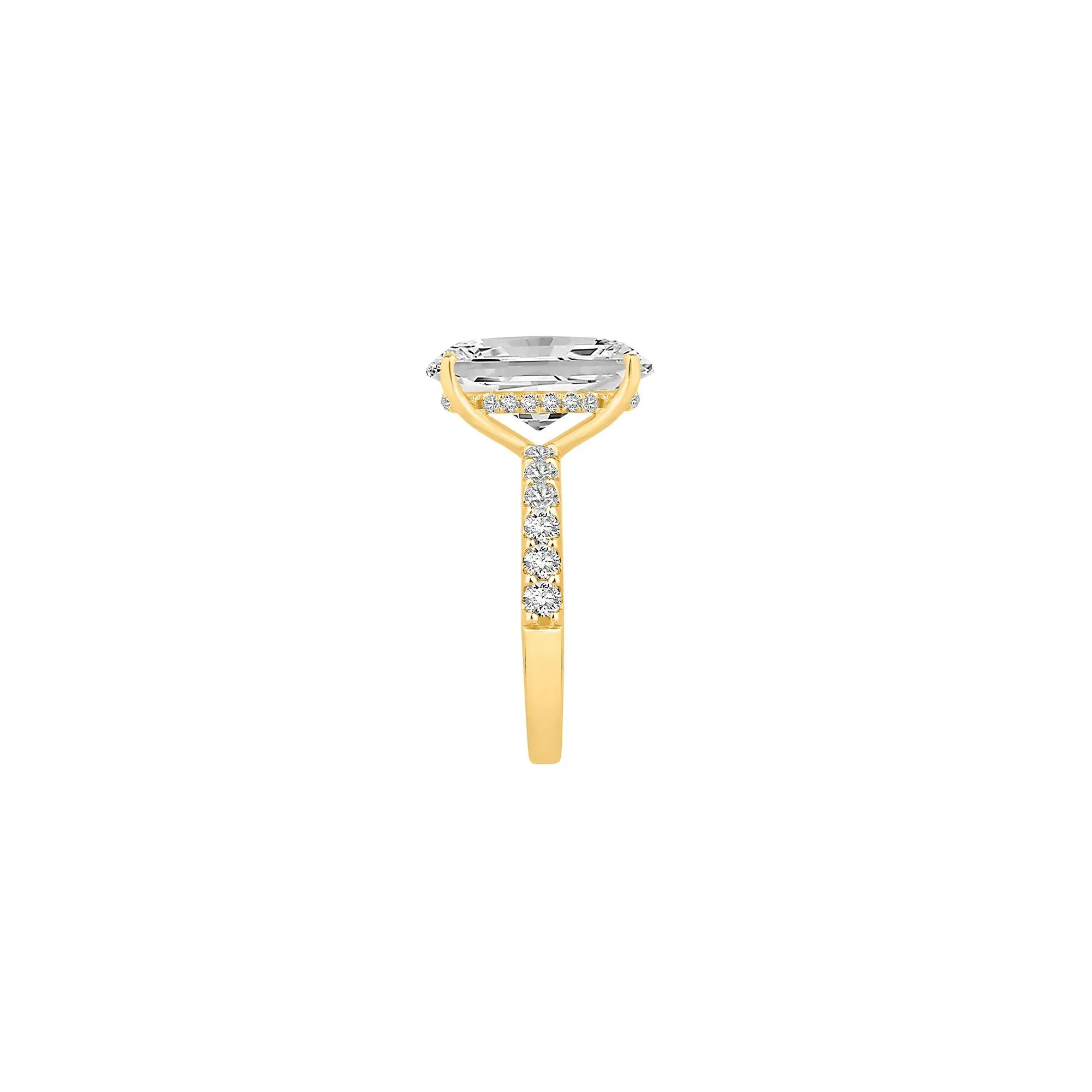 7 3/4 CT. Tw. Lab Grown Diamond Oval Engagement Ring 14K Yellow Gold Size 5.5 - Image 3