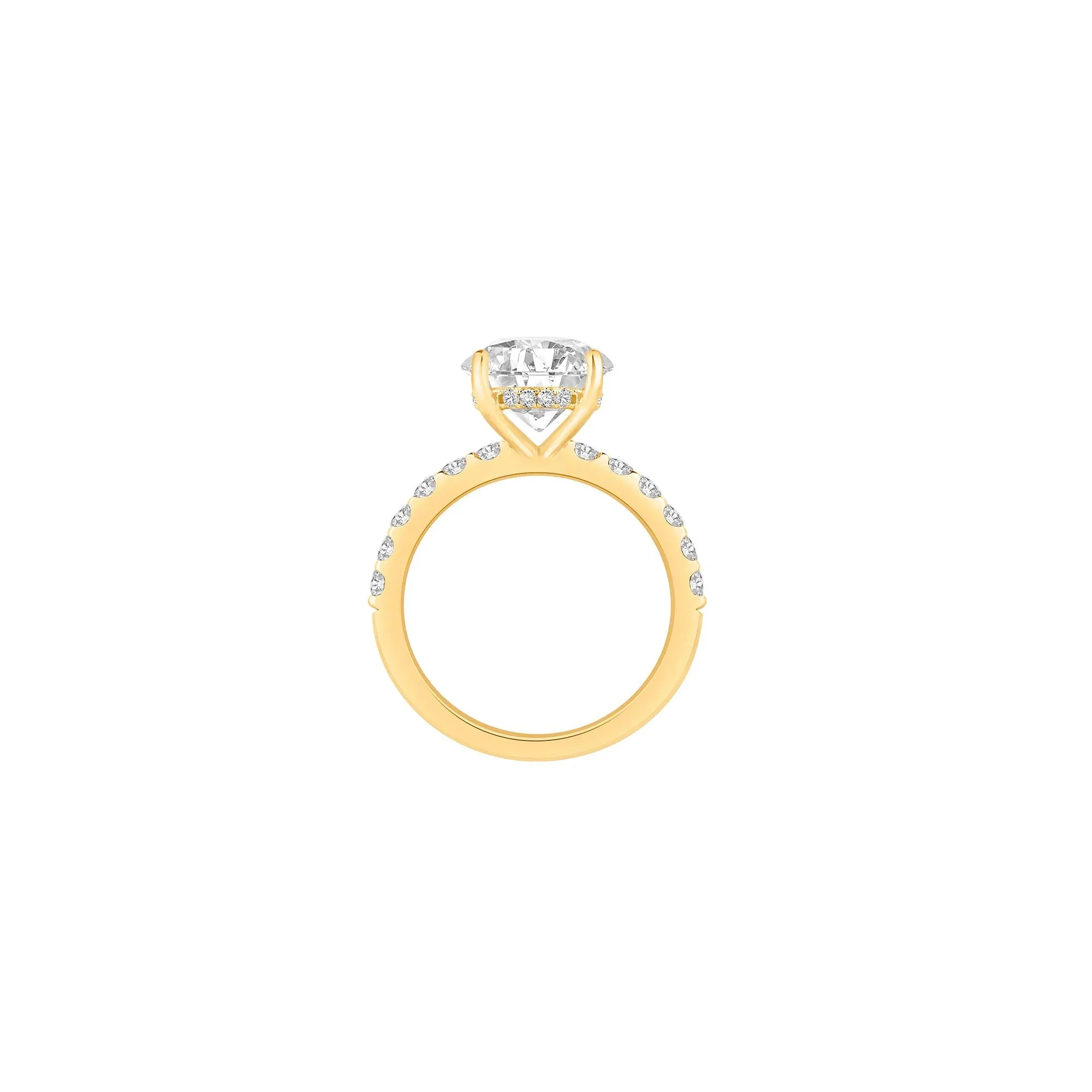 7 3/4 CT. Tw. Lab Grown Diamond Oval Engagement Ring 14K Yellow Gold Size 8 - Image 2