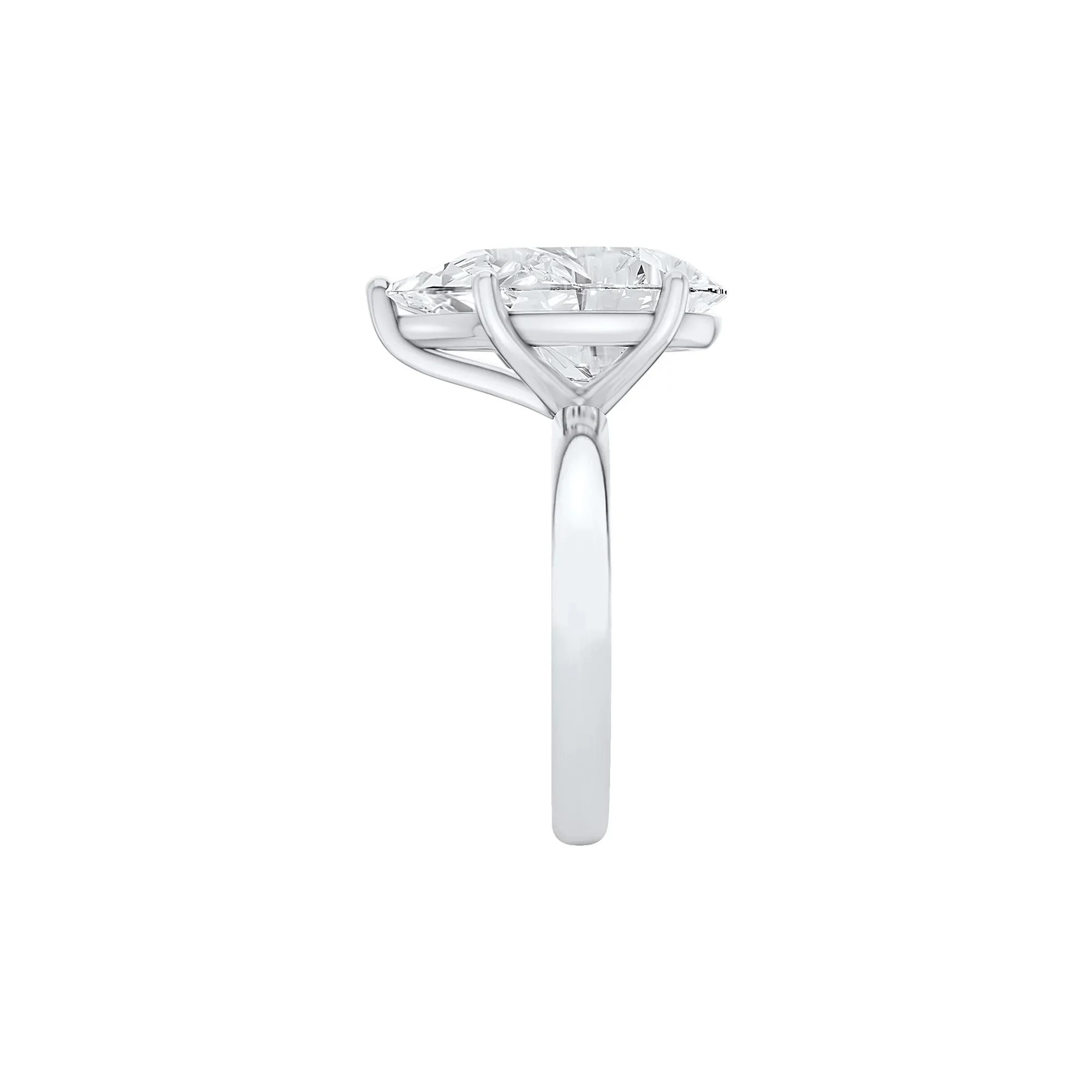 Lab Grown Diamond Pear-Shaped Solitaire Engagement Ring Platinum (6 CT.) White Size 4.5 2mm - Image 3