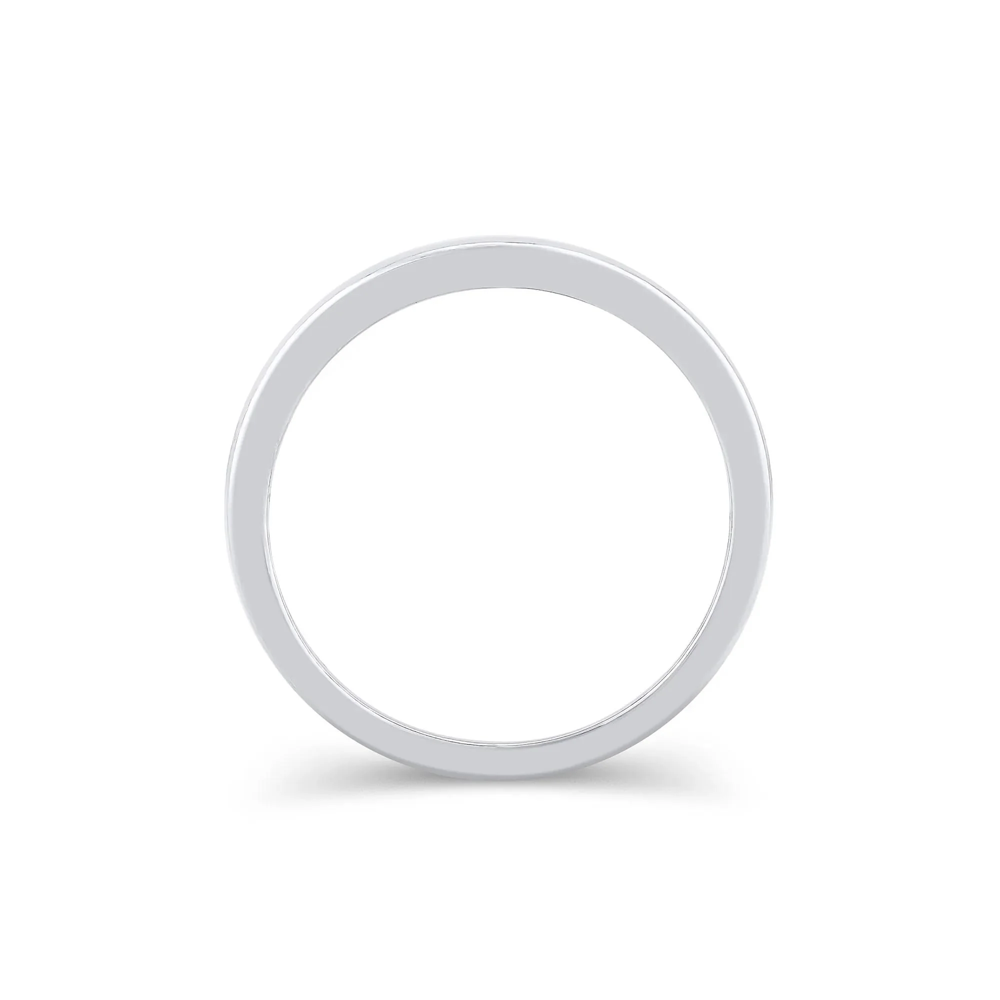Contour Wedding Band Ring 14K White Gold Size 6 2.5mm - Image 2