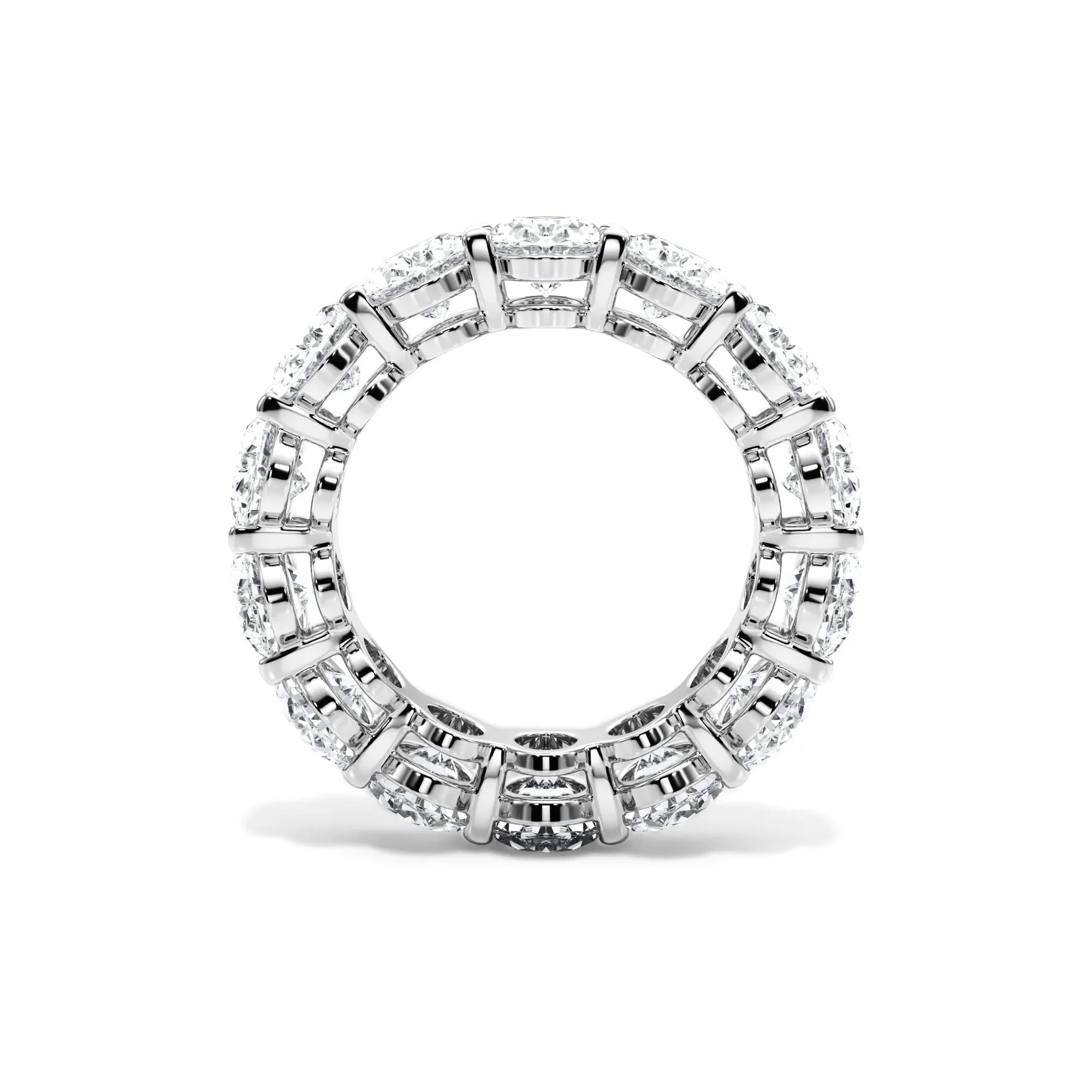 10 1/2 CT. Tw. Lab Grown Diamond Oval Eternity Band Ring Platinum White Size 6.5 3mm - Image 2