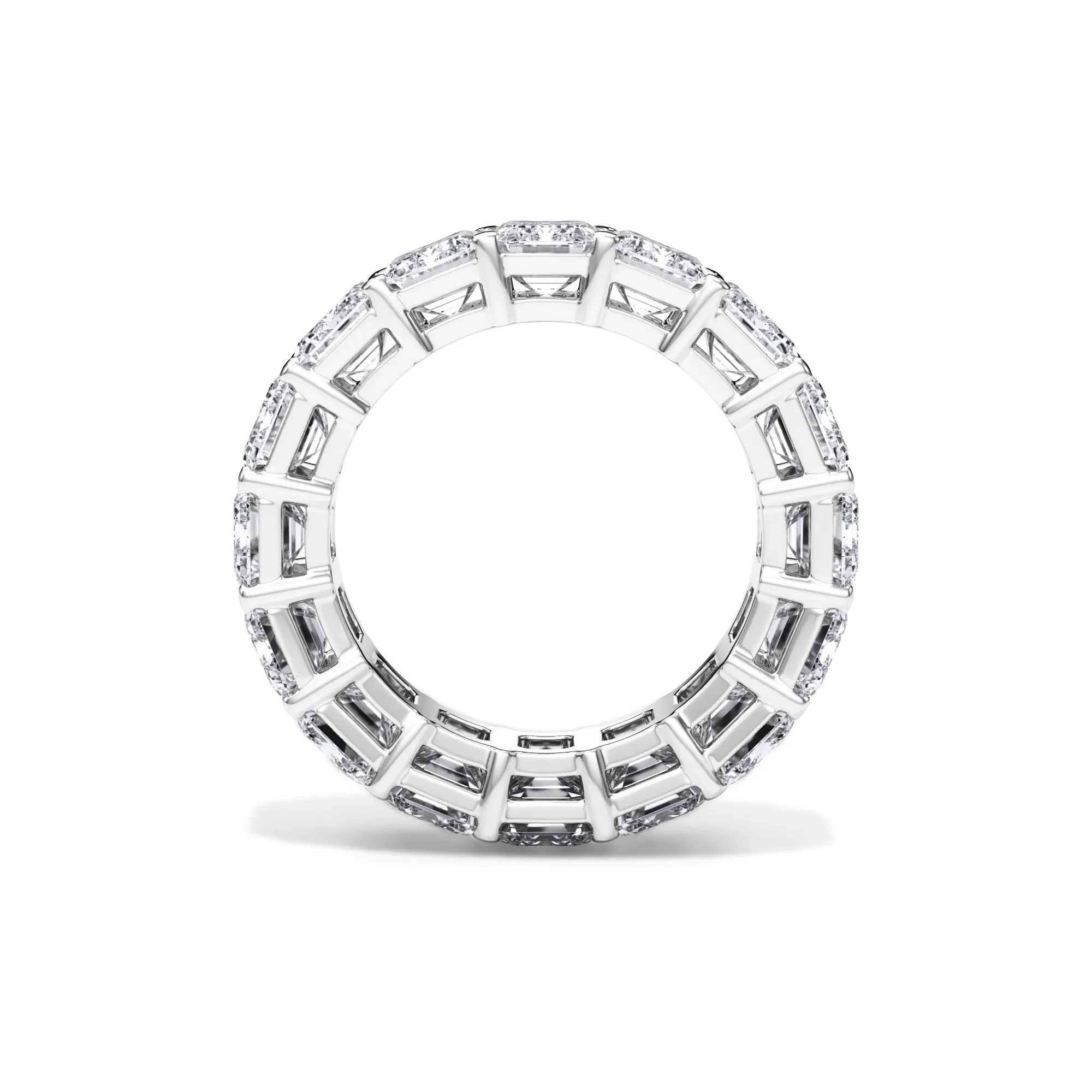 Lab Grown Diamond Emerald-Cut Eternity Band Ring White Size 6 3mm - Image 2