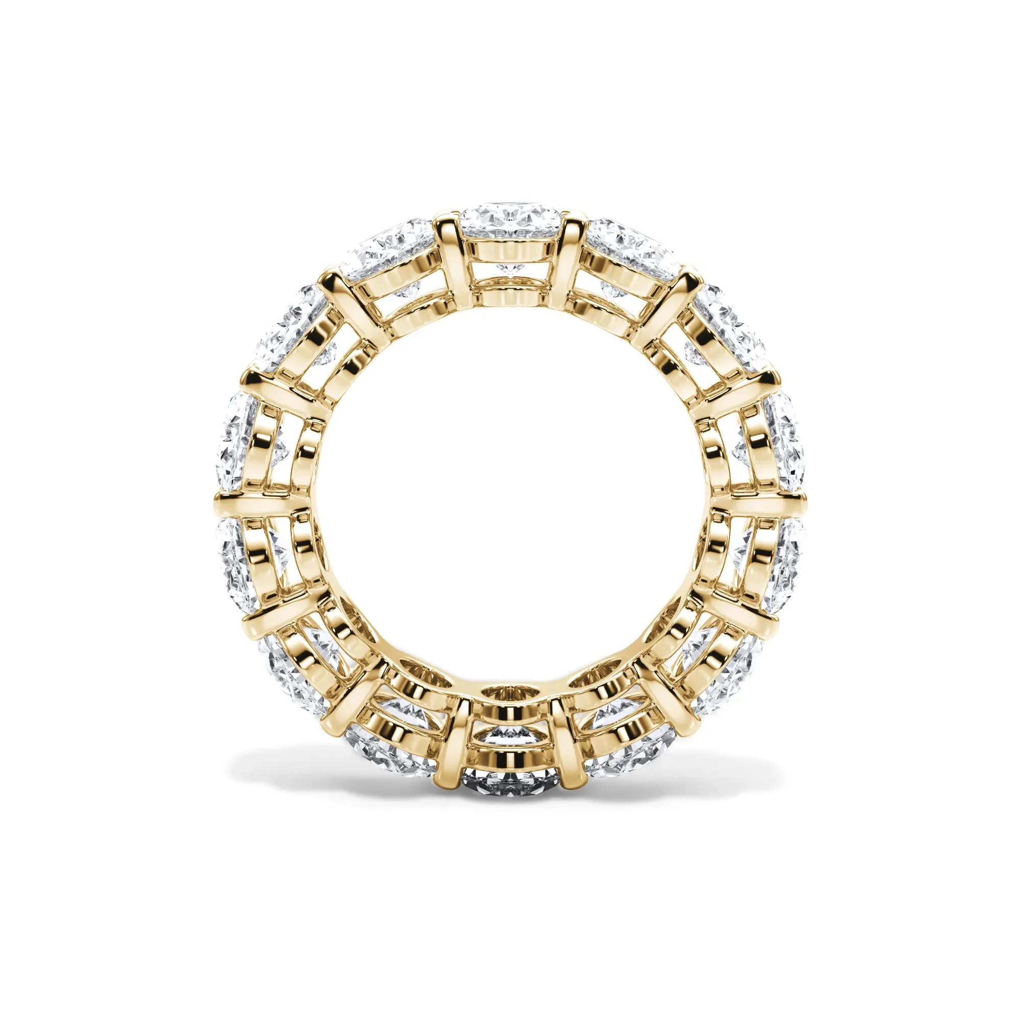 10 1/2 CT. Tw. Lab Grown Diamond Oval Eternity Band Ring 18K Yellow Gold Size 4 3mm - Image 2