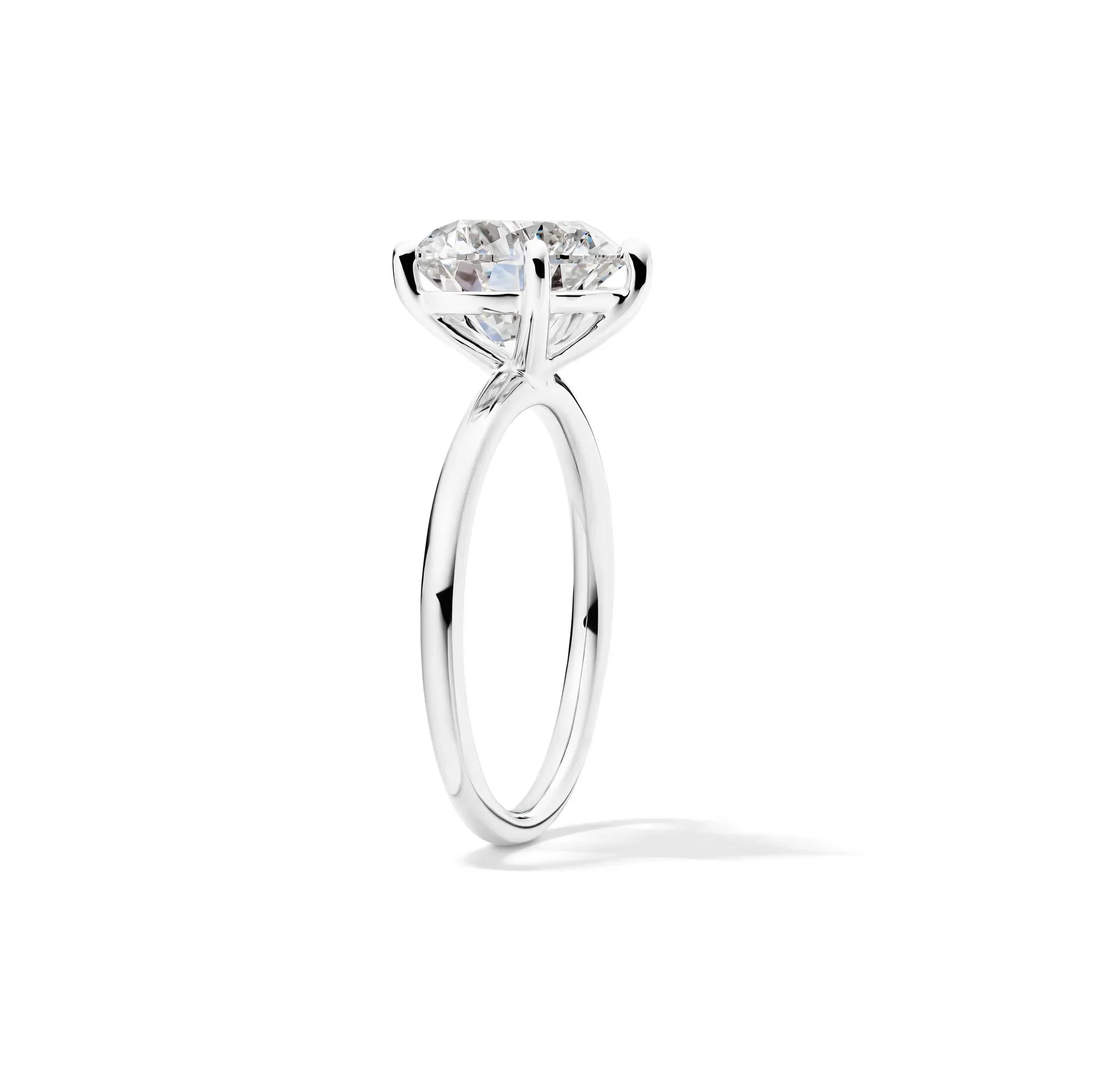 Lab Grown Diamond Heart-Shaped Solitaire Ring 14K White Gold (3 CT.) Size 11.5 2mm - Image 3