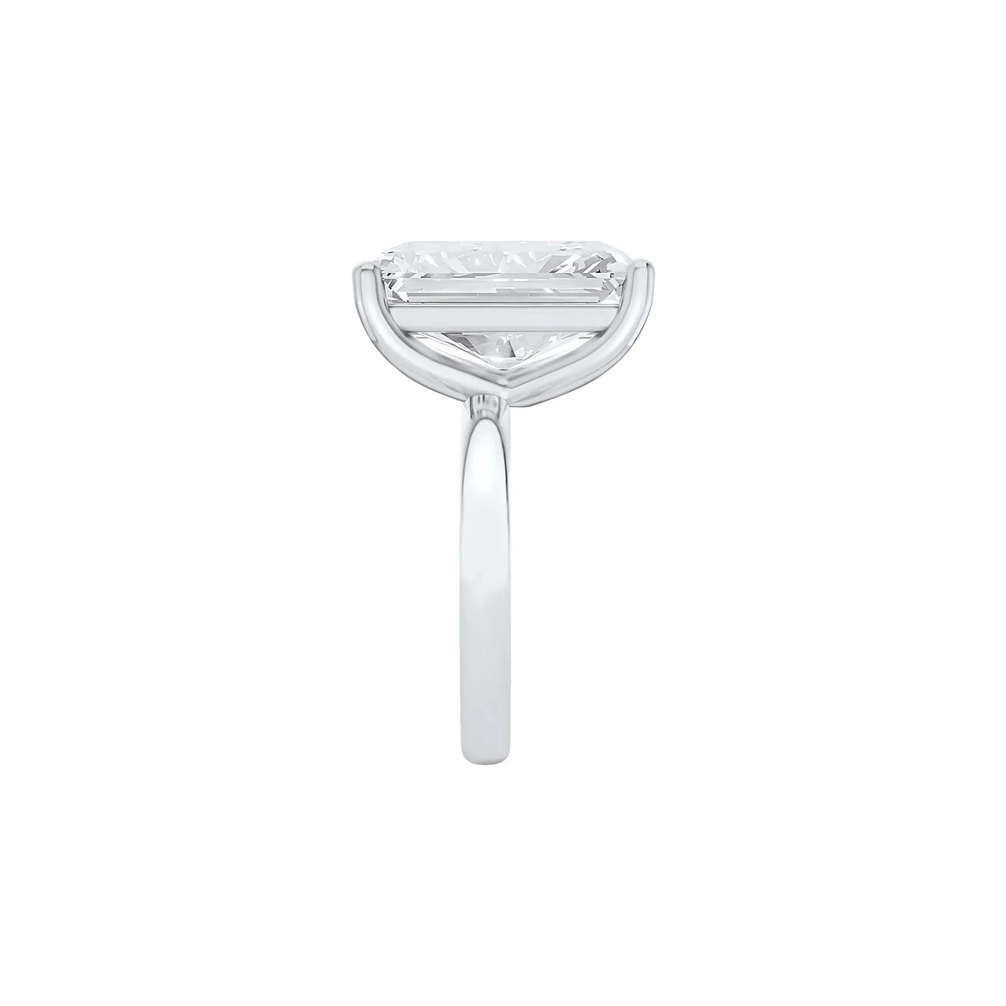 Lab Grown Diamond Radiant-Cut Solitaire Ring Platinum (10 CT.) White Size 9.5 2mm - Image 3