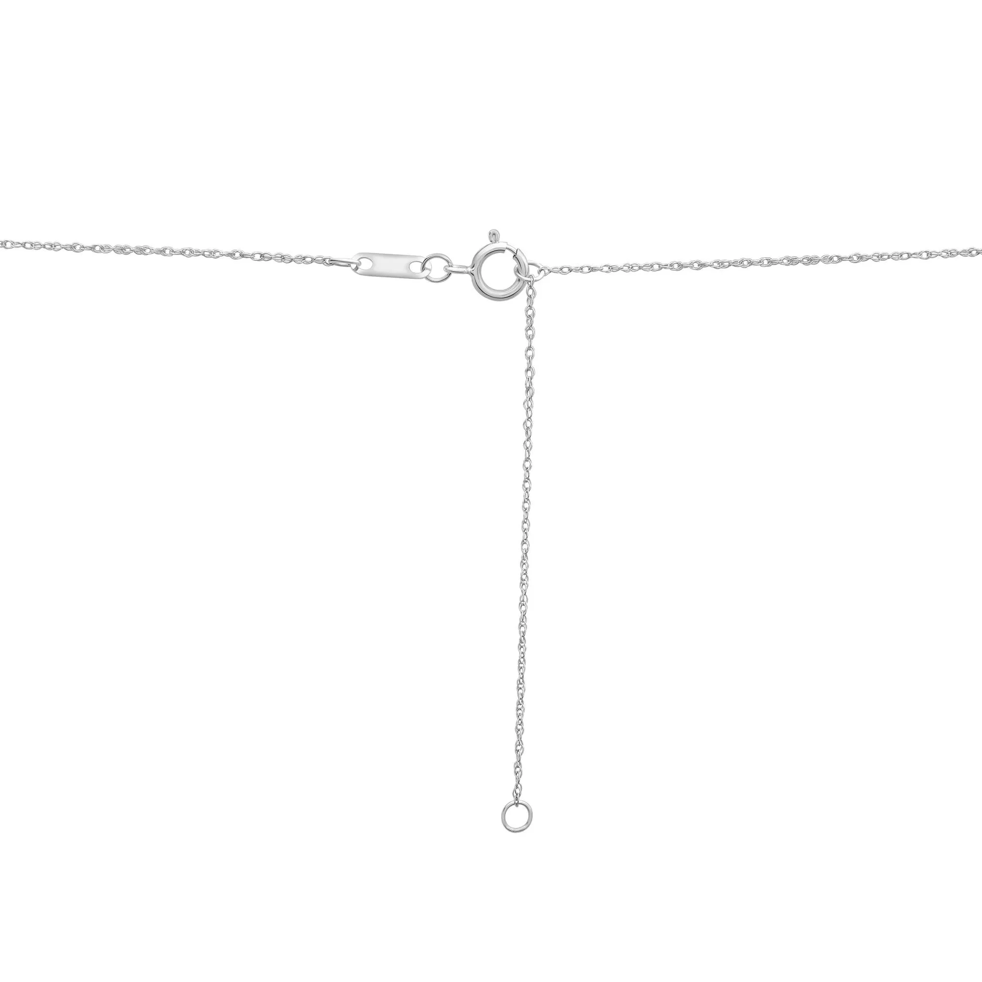 Green Jade Cross Pendant Necklace .925 Sterling Silver White Size 18" - Image 3