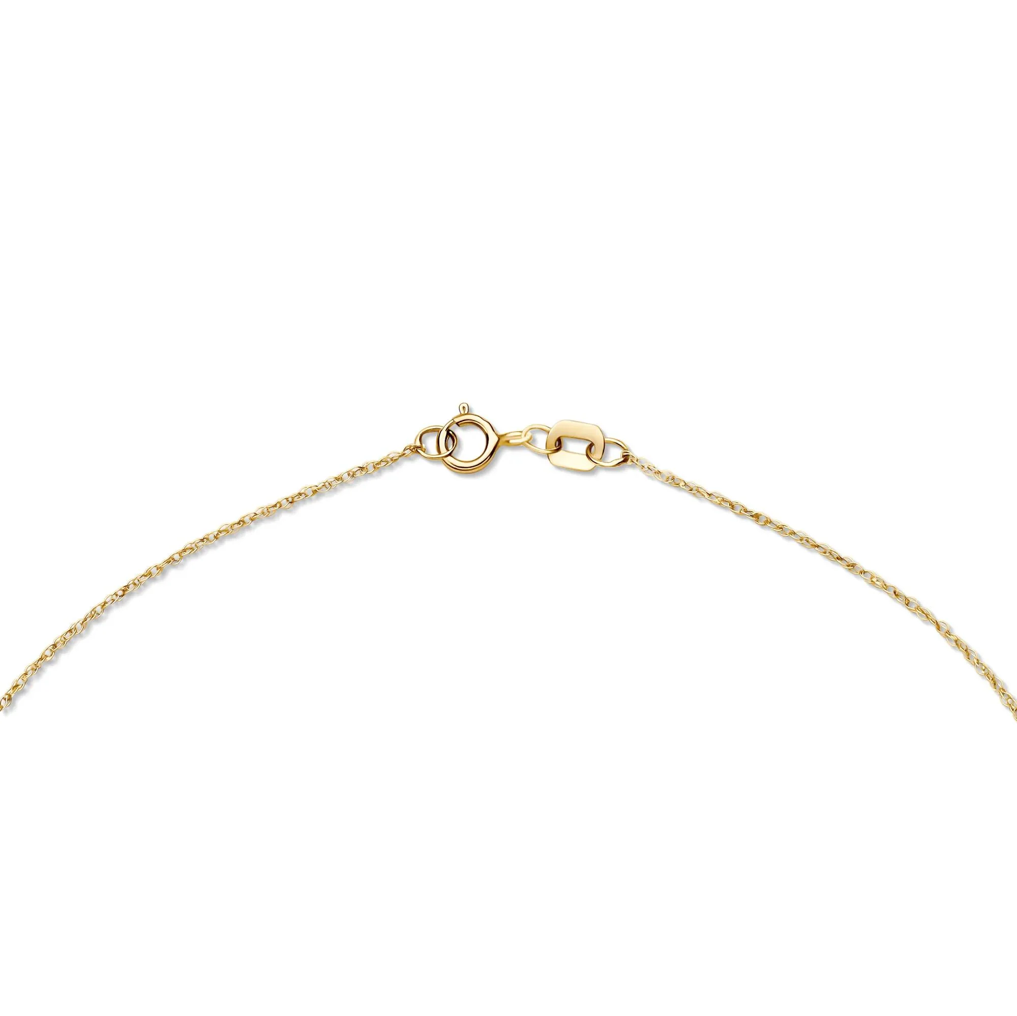 1/2 CT. Tw. Lab Grown Diamond Princess-Cut Solitaire Pendant Necklace 14K Yellow Gold Size 18" - Image 2