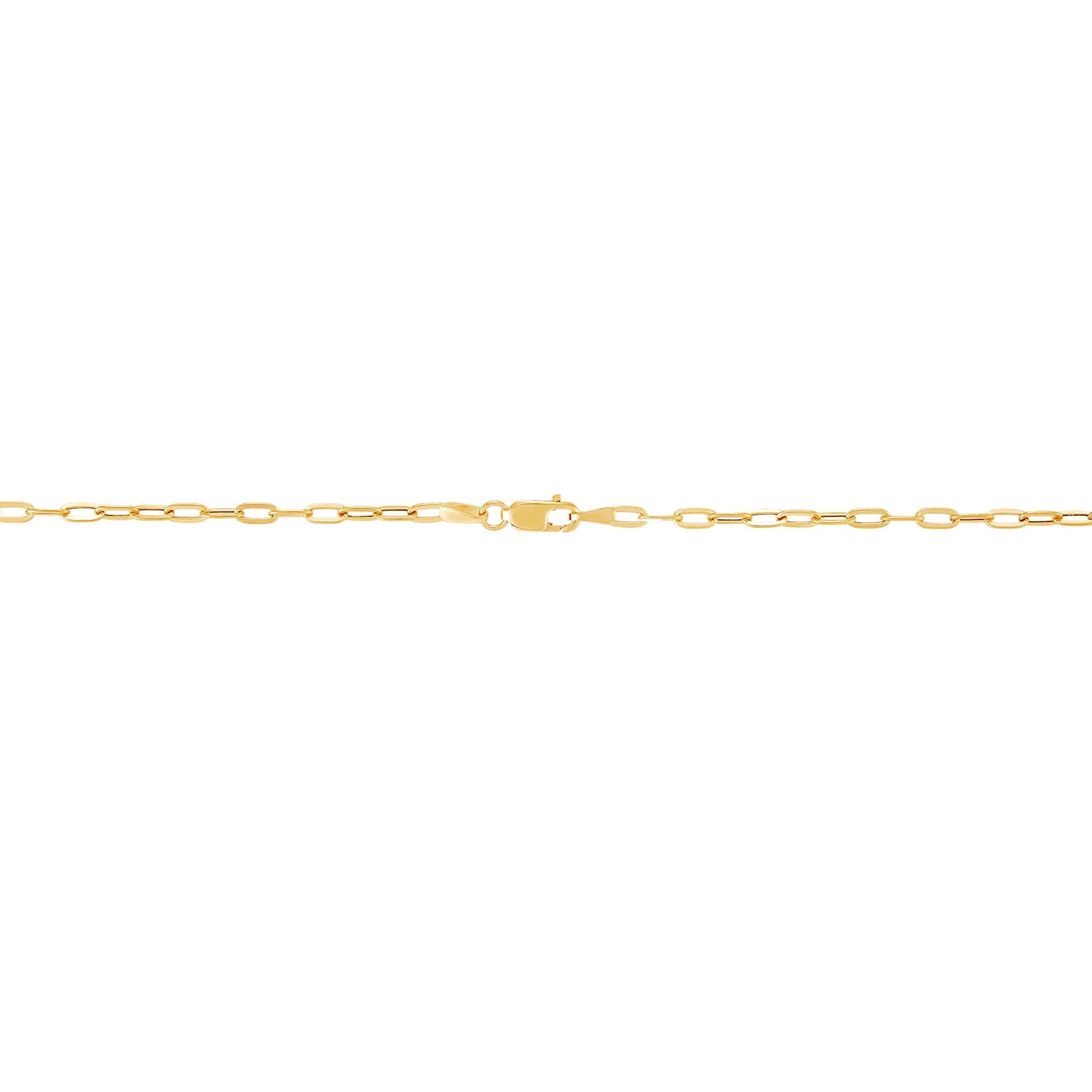 Paperclip Chain Necklace 10K Yellow Gold Size 18" - Image 2