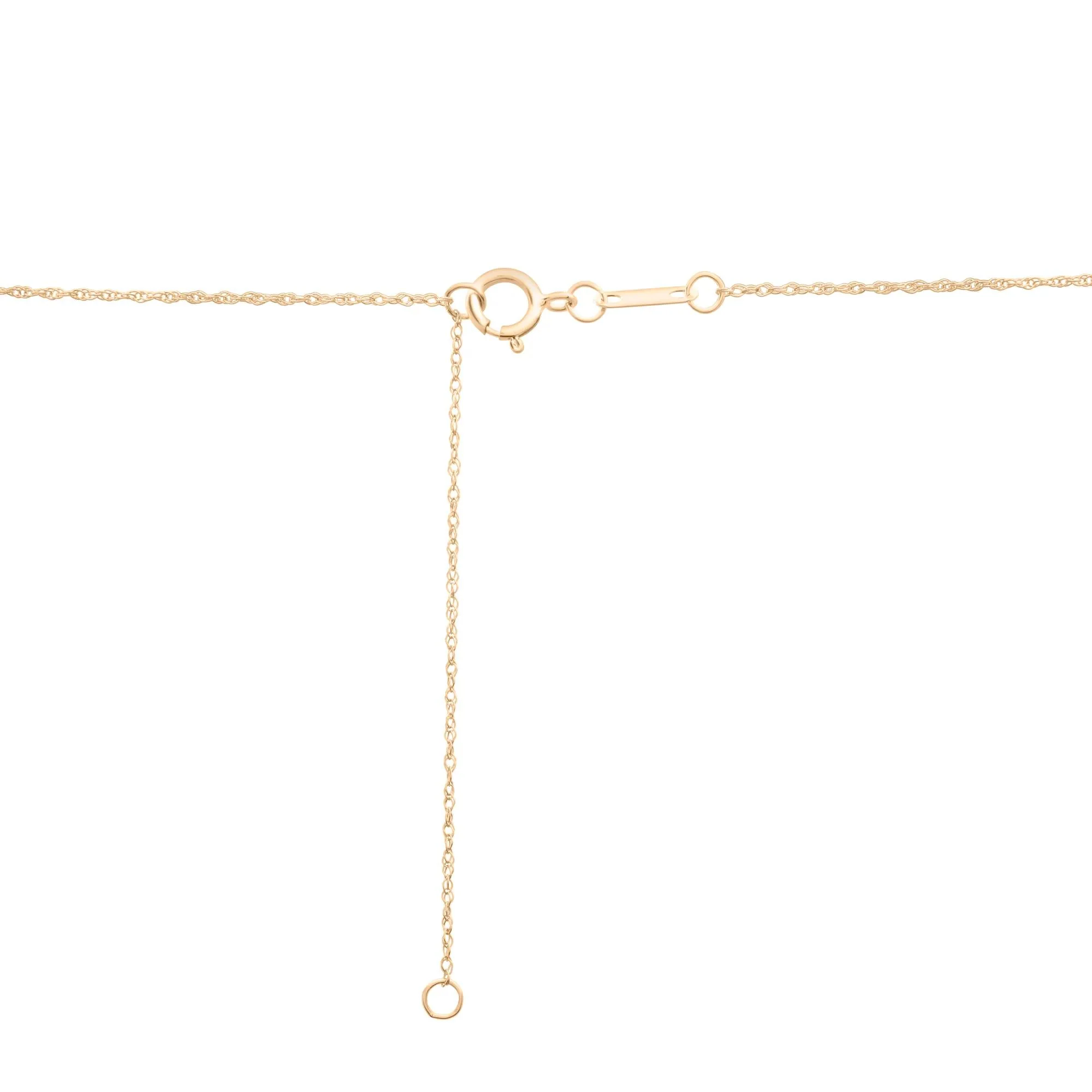 Lab-Created Alexandrite Three-Stone Triangle Birthstone Pendant Necklace 10K Yellow Gold Size 18" - Image 3