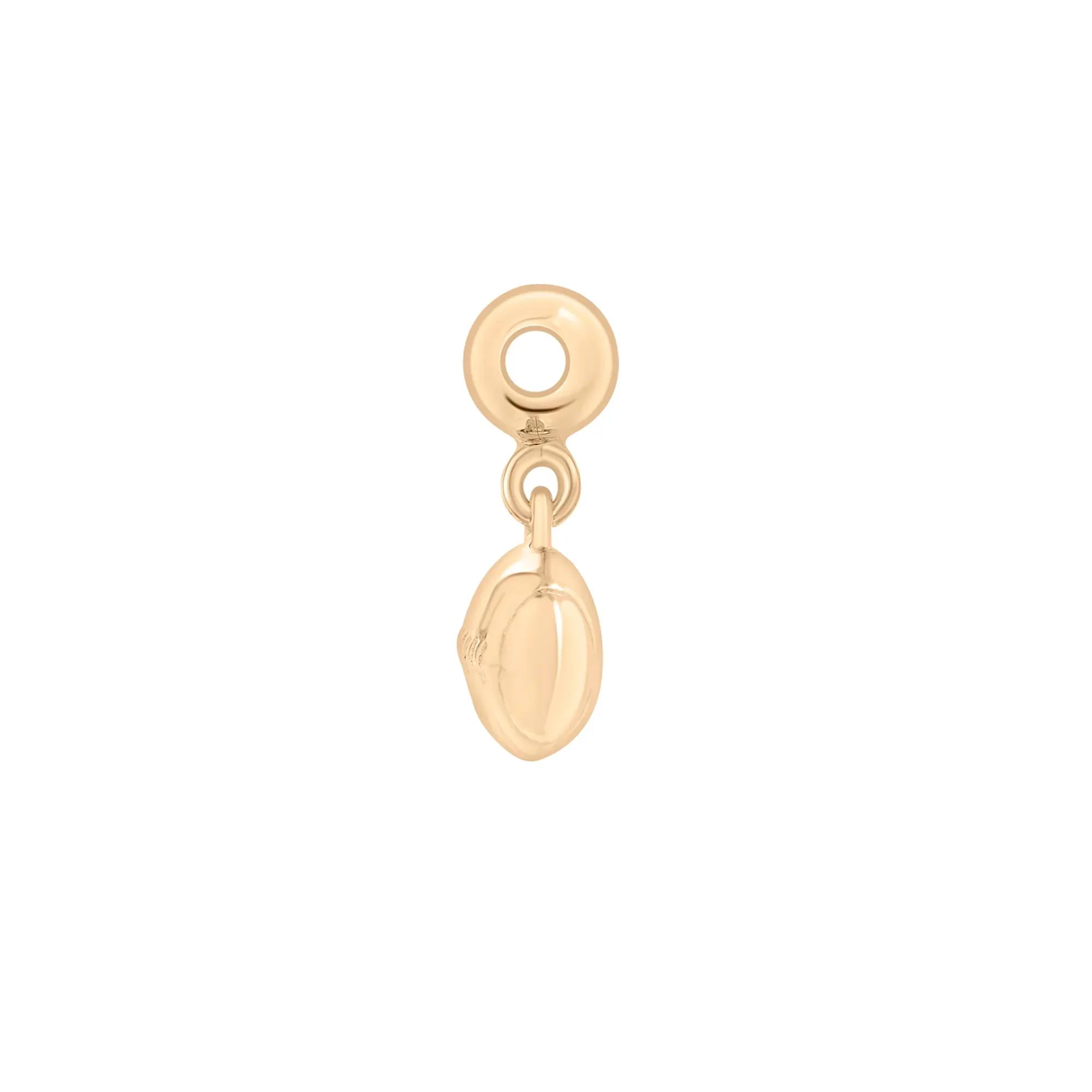Football Bead Charm Gold Vermeil Yellow Size 11.50mm - Image 2