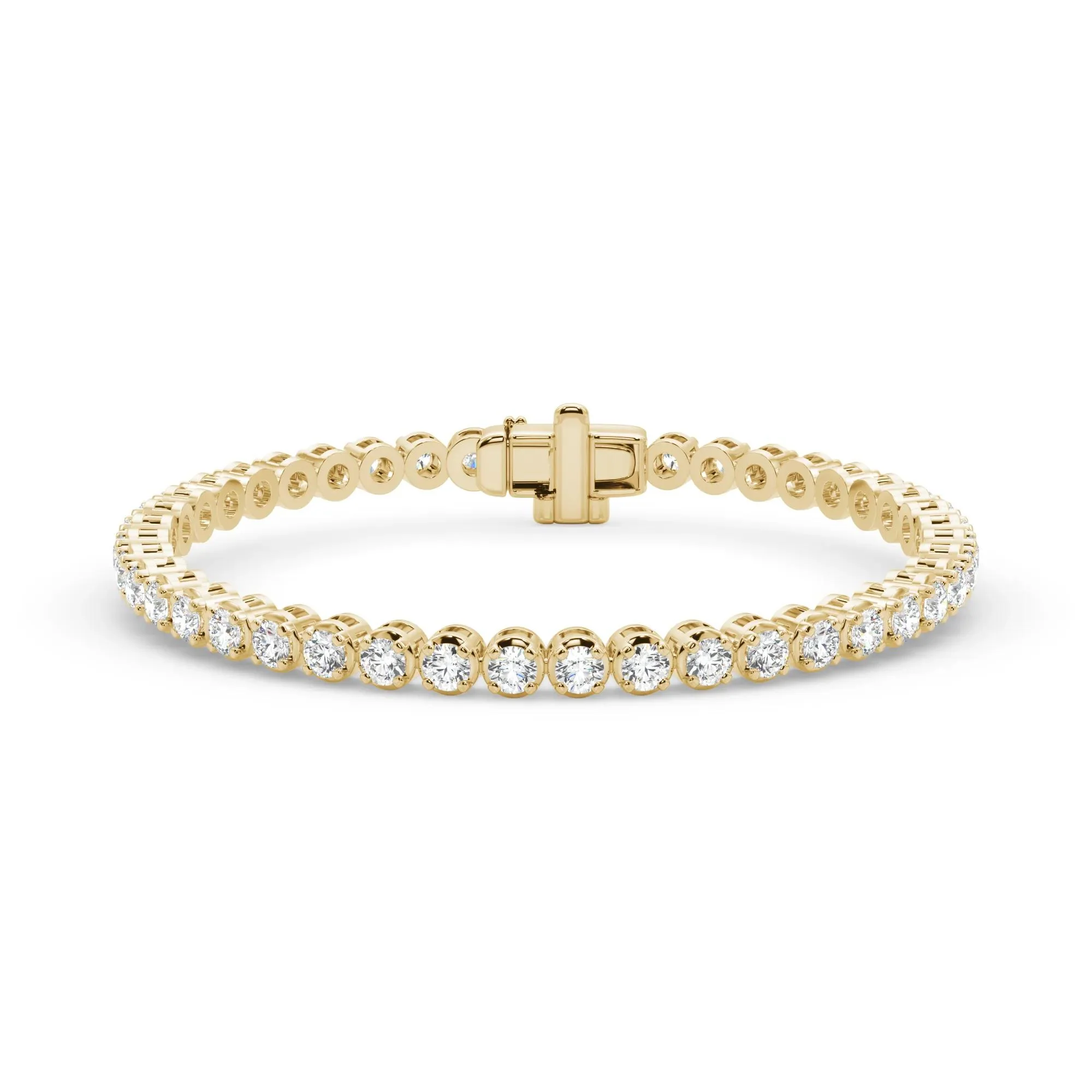 2 1/7 CT. Tw. Lab Grown Diamond Tennis Bracelet 14K Yellow Gold Size 7.5"