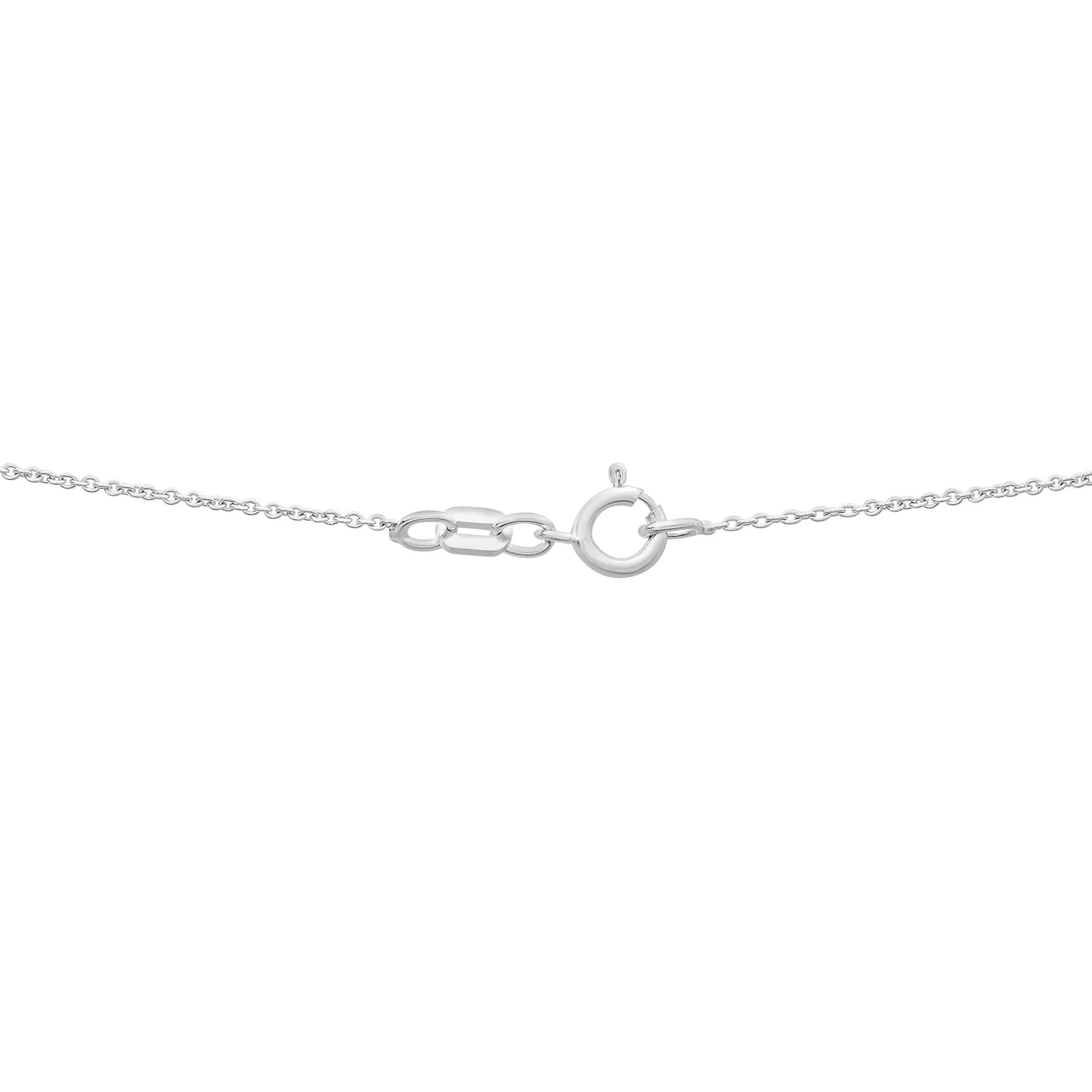 Purple Amethyst & Lab-Created White Sapphire Halo Pendant Necklace .925 Sterling Silver Size 18" - Image 3