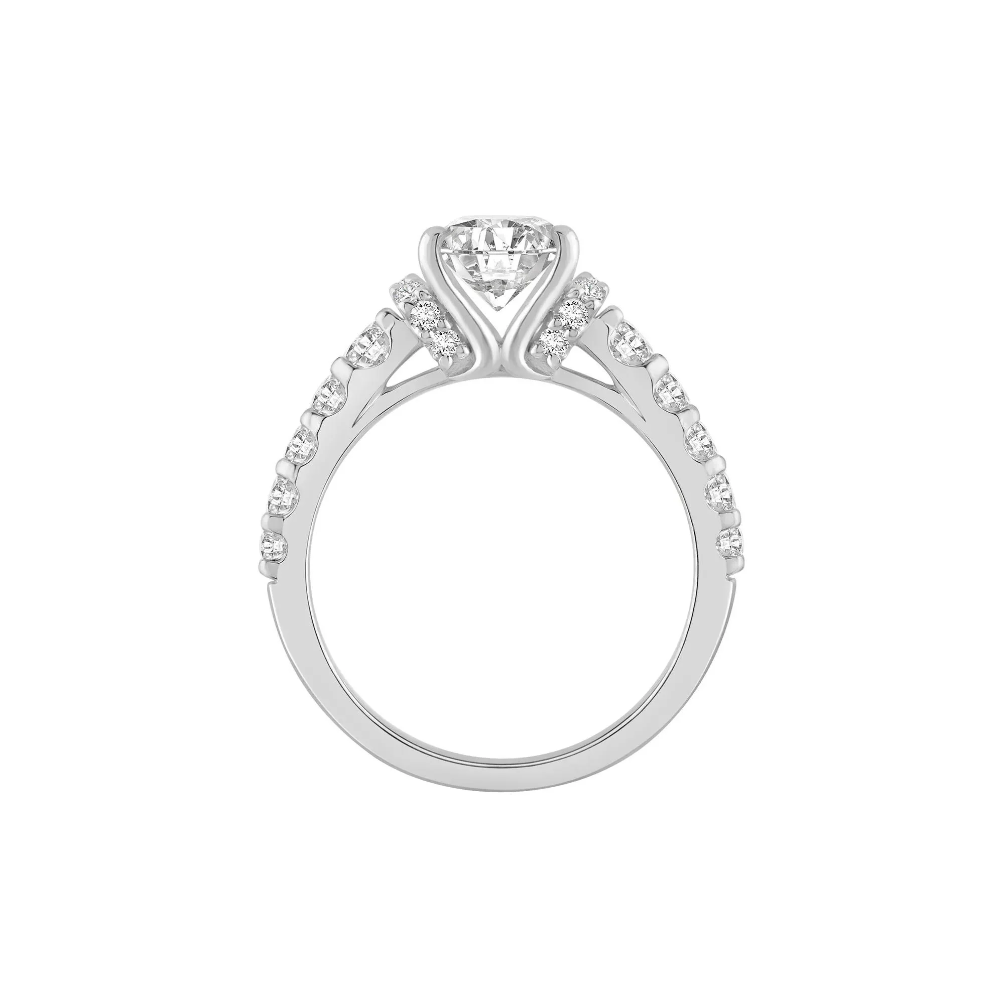 2 3/4 CT. Tw. Lab Grown Diamond Engagement Ring 14K White Gold Round Brilliant Cut Size 6.5 10mm - Image 2