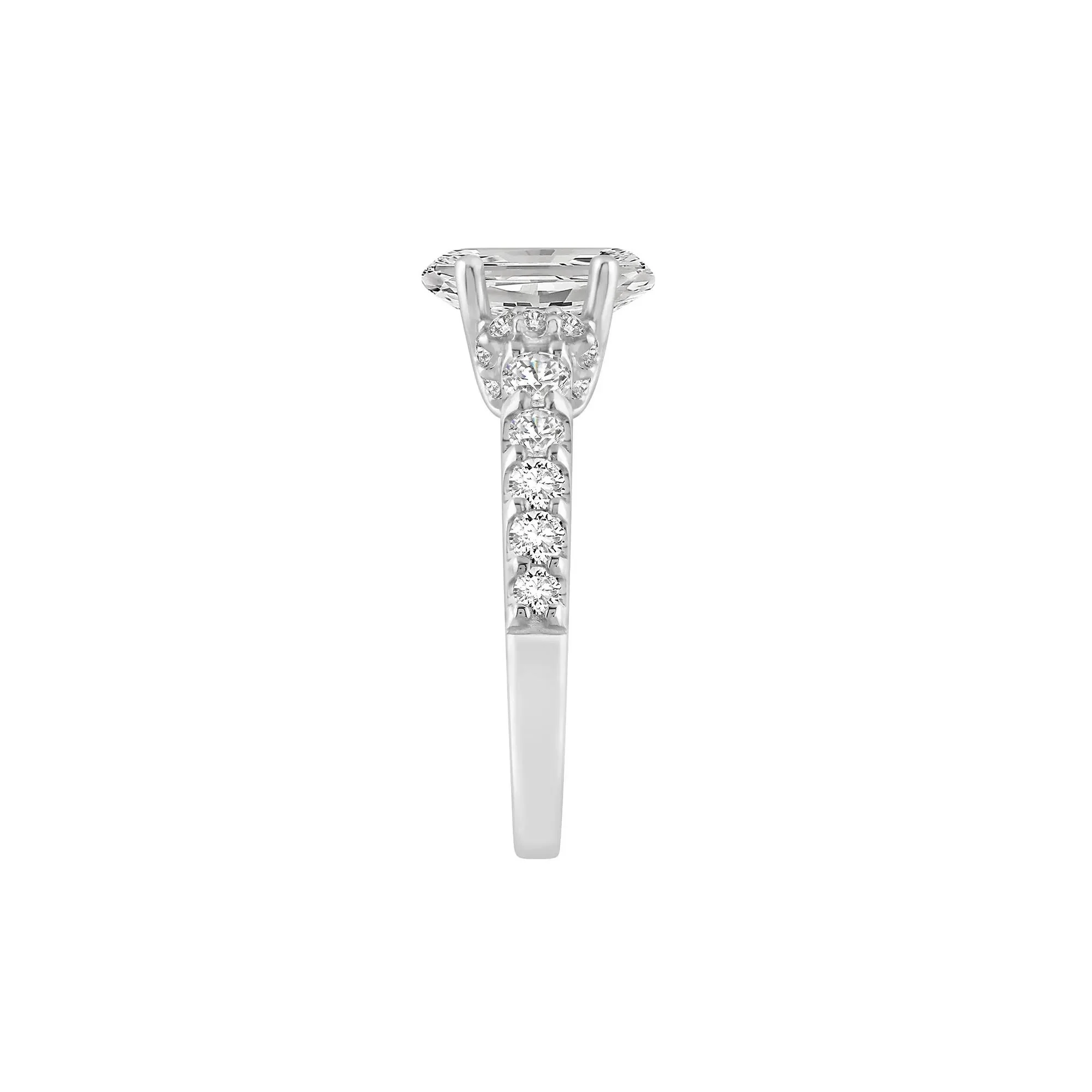 2 3/4 CT. Tw. Lab Grown Diamond Engagement Ring 14K White Gold Round Brilliant Cut Size 8.5 10mm - Image 3