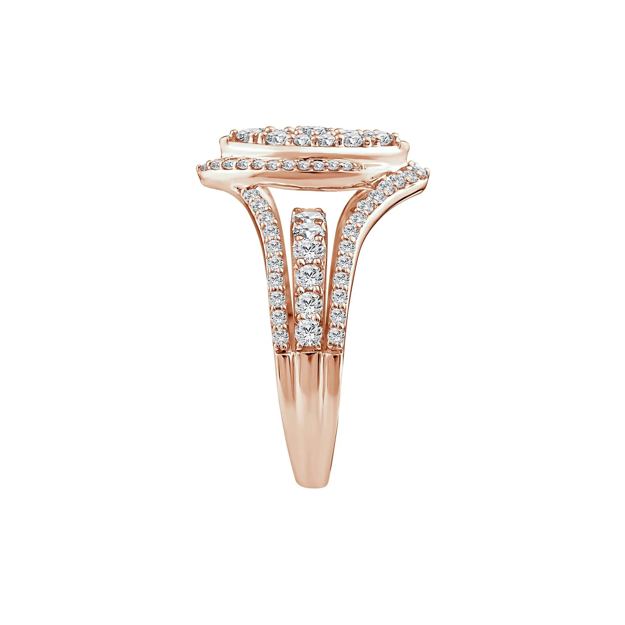 1/2 CT. Tw. Diamond Composite Engagement Ring 10K Rose Gold Size 6.5 2mm - Image 3