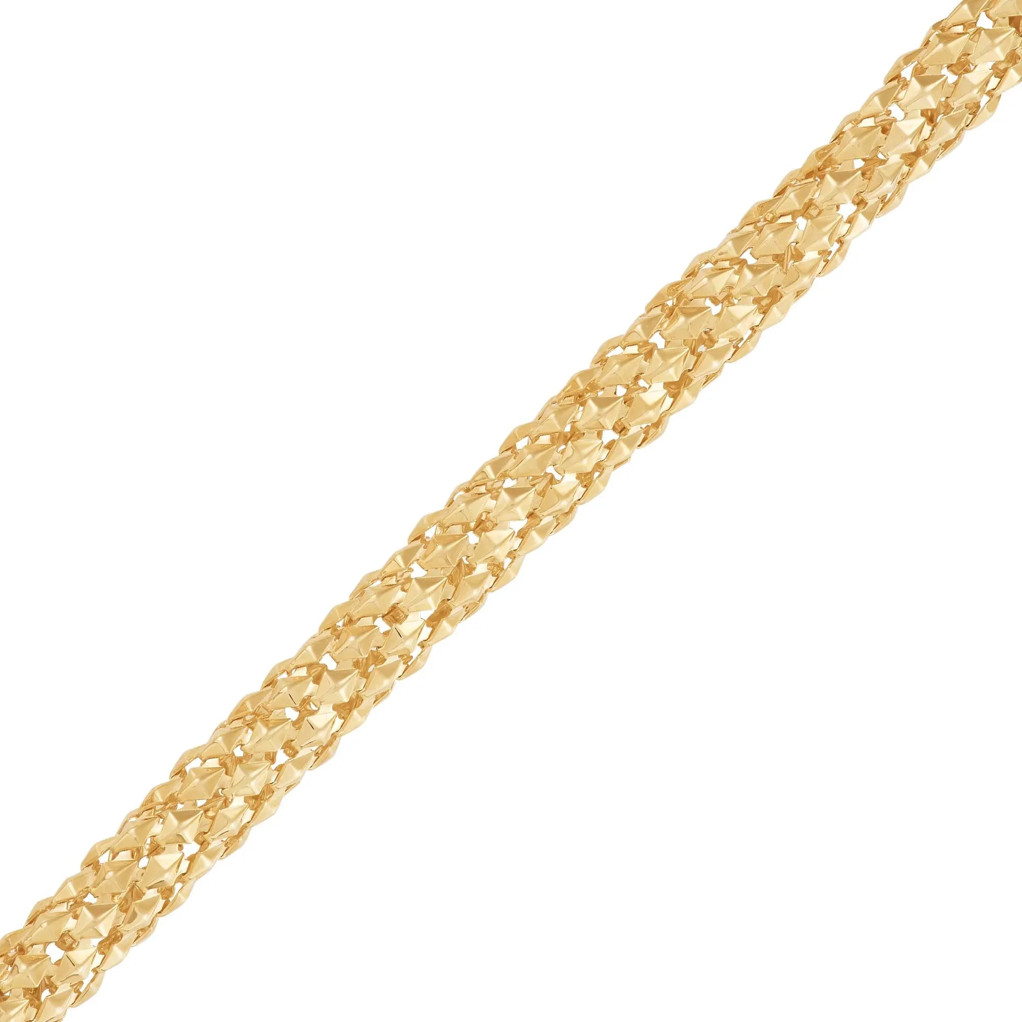 Popcorn Chain 14K Yellow Gold Necklace Size 18" - Image 2