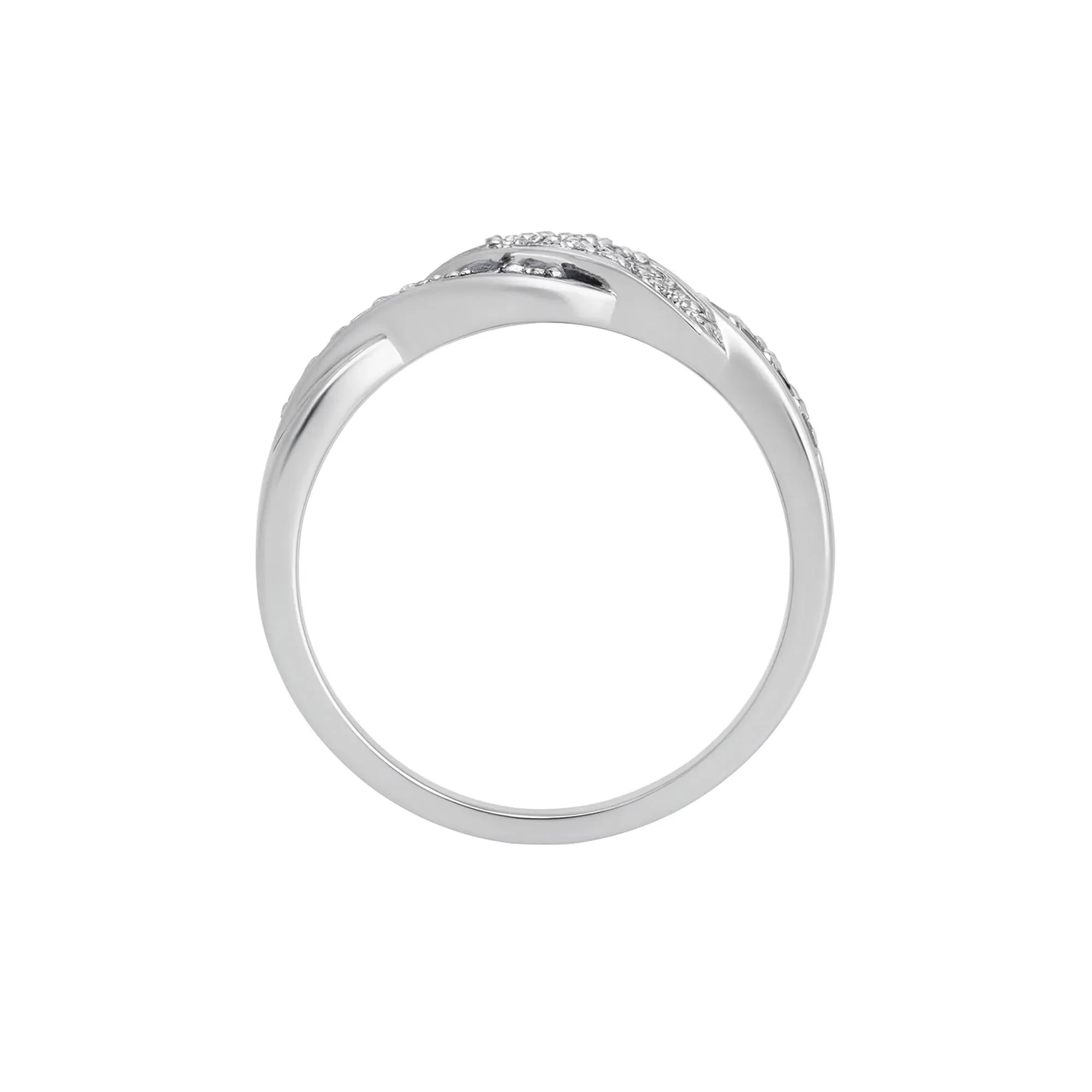 1/4 CT. Tw. Blue Sapphire & Diamond Band Ring 10K White Gold Size 8.5 1mm - Image 3