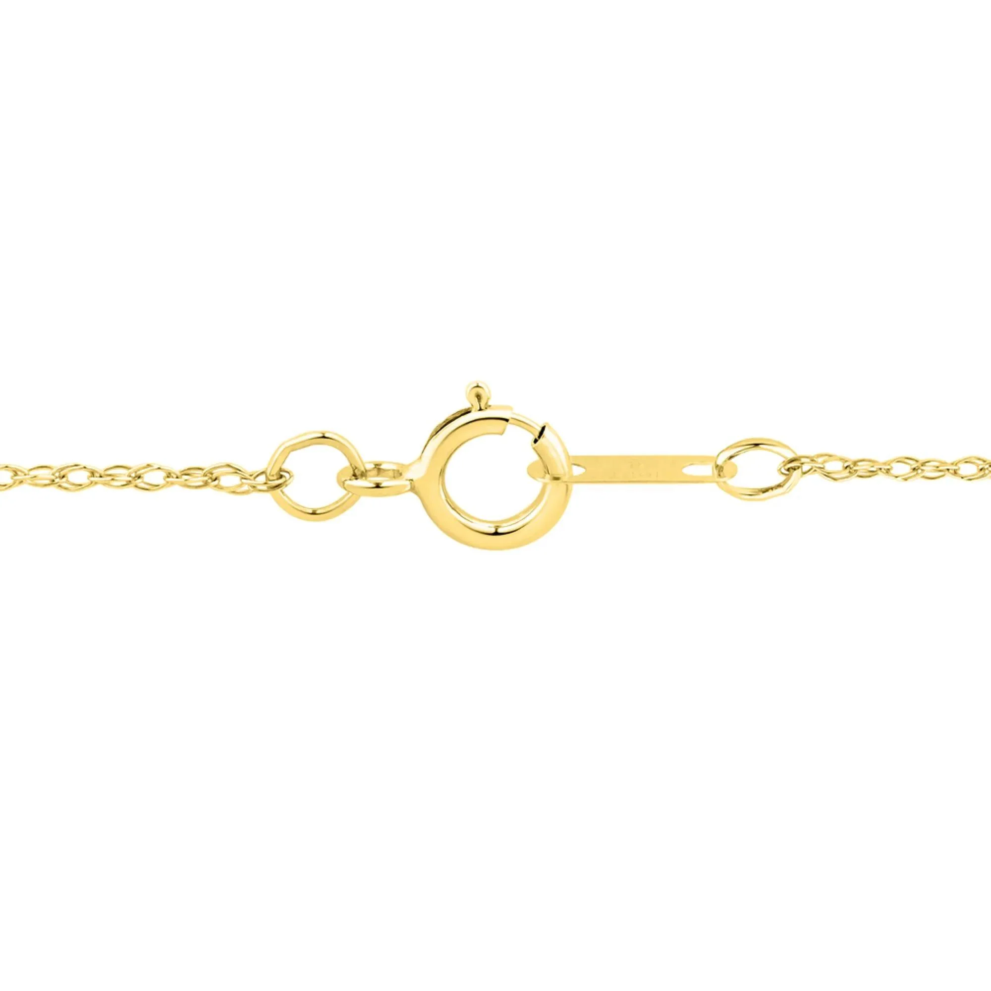 1/2 CT. Tw. Lab Grown Diamond Round Heart Pendant Necklace 10K Yellow Gold Size 18" - Image 3