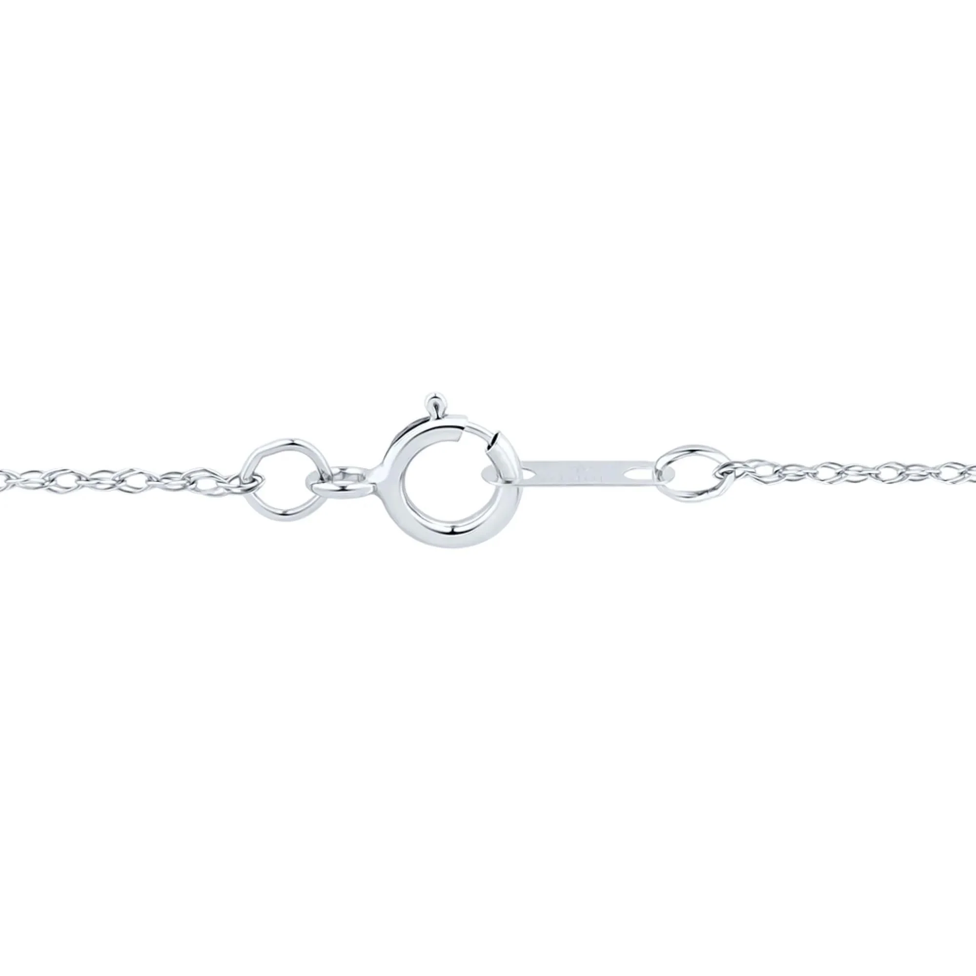 1/2 CT. Tw. Lab Grown Diamond Round Heart Pendant Necklace 10K White Gold Size 18" - Image 3
