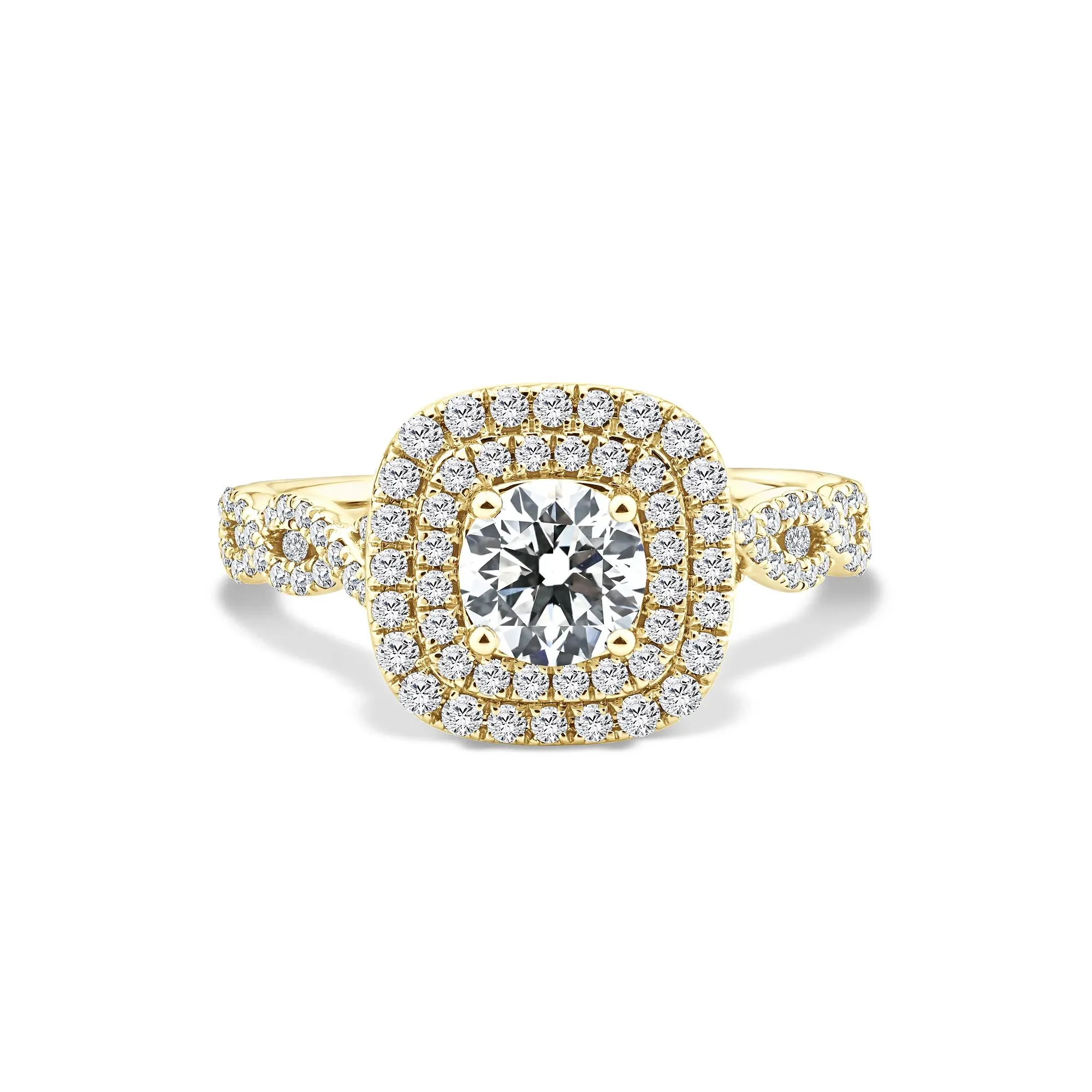 1/5 CT. Tw. Lab Grown Diamond Engagement Ring 10K Yellow Gold Size 8.5