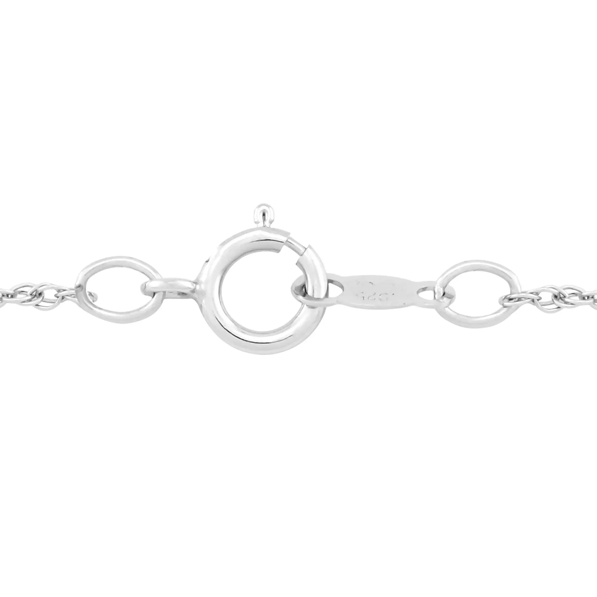 Lab-Created Pink Opal & Lab-Created White Sapphire Halo Heart Pendant Necklace .925 Sterling Silver Size 18" - Image 3