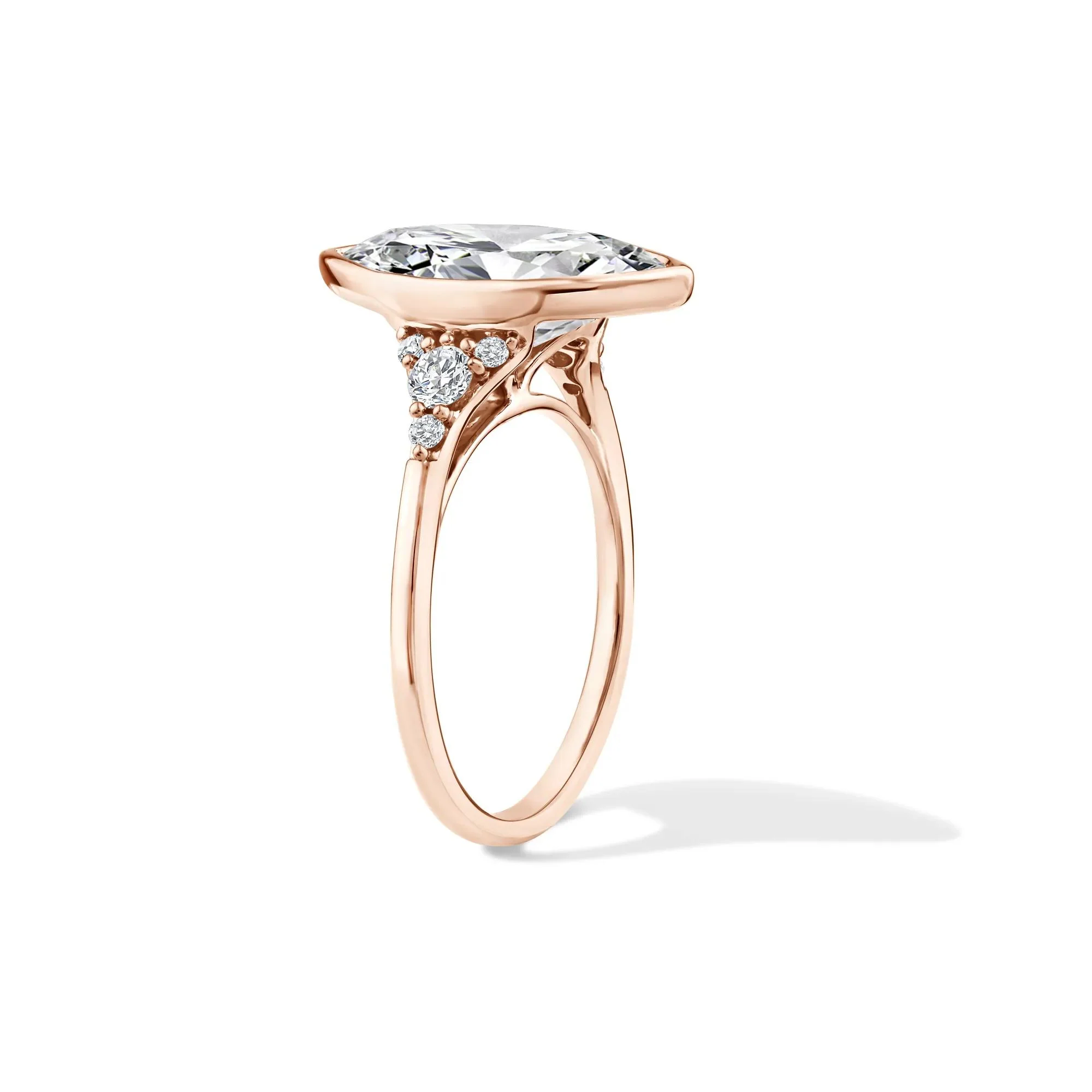 4 1/4 CT. Tw. Lab Grown Diamond Marquise-Cut Engagement Ring 14K Rose Gold Size 6.5 - Image 3