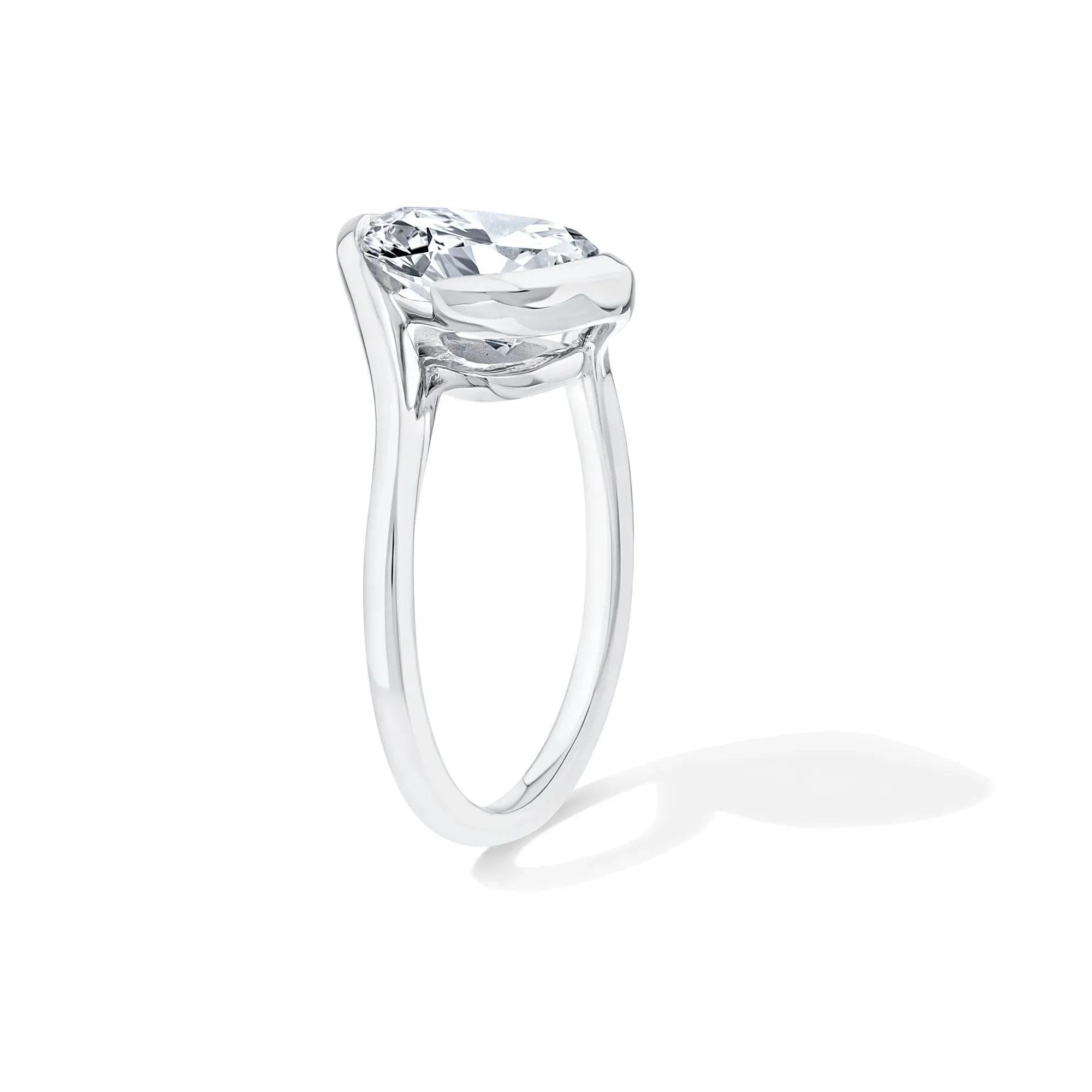 Lab Grown Diamond Pear-Shaped Solitaire Engagement Ring 14K White Gold (3 CT.) Size 7 - Image 3