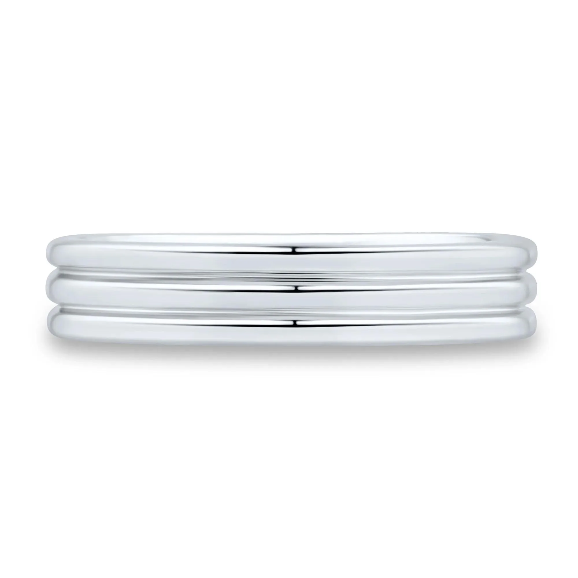 Polished Textured Wedding Band Ring 10K White Gold Size 6