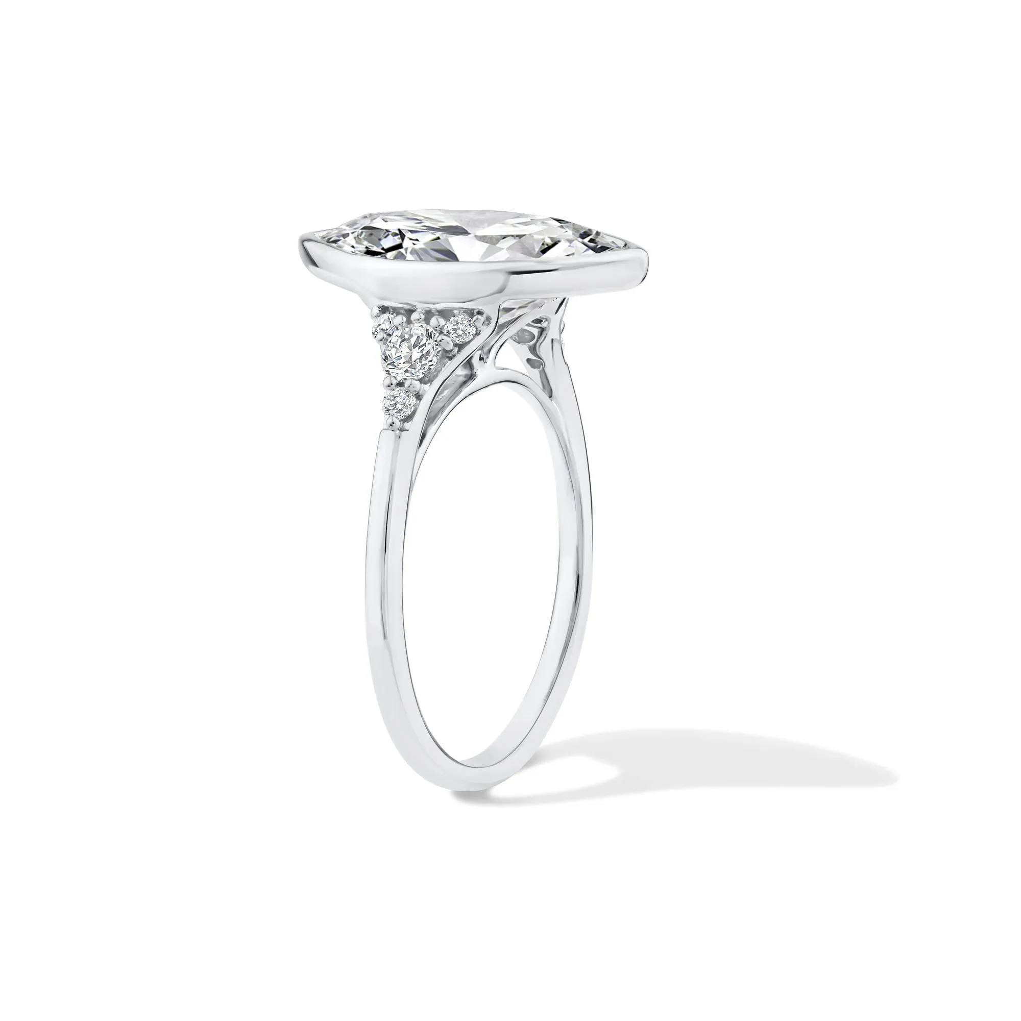 4 1/4 CT. Tw. Lab Grown Diamond Marquise-Cut Engagement Ring 14K White Gold Size 8.5 - Image 3