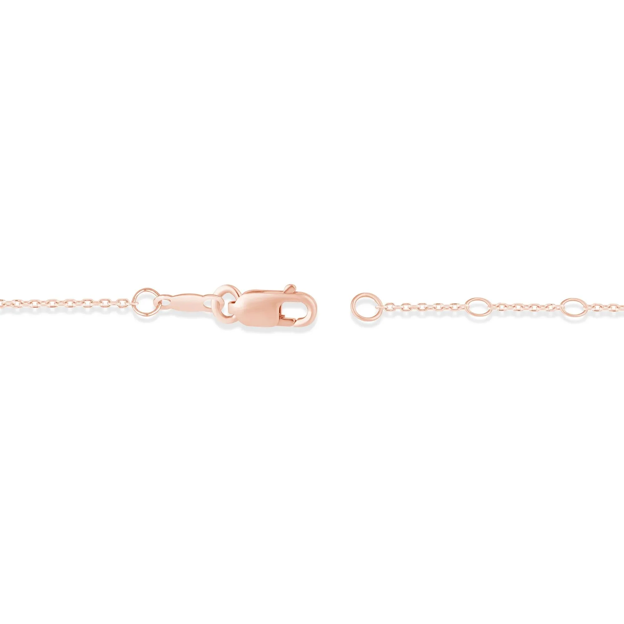 1 CT. Tw. Lab Grown Diamond Cable Chain Bracelet 10K Rose Gold Size 3.00mm - Image 2